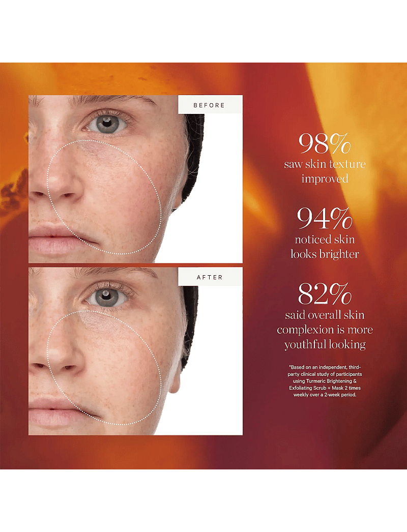 Kora Organics - Turmeric Brightening & Exfoliating Mask, 2-in-1 - niisutavad maskid - gold - 3