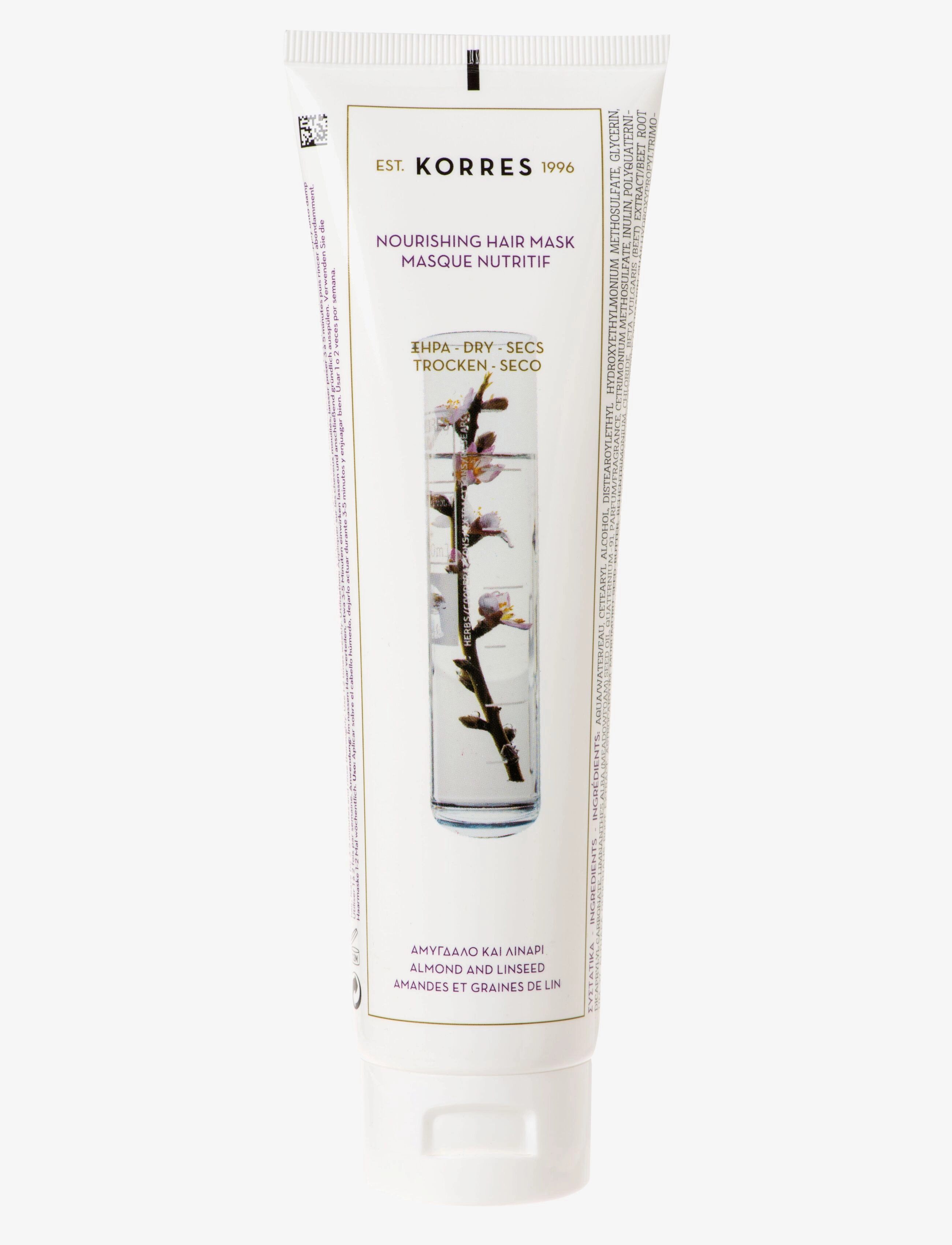 KORRES Almond Oil + Linseed Hair Mask For Dry / Damaged Hair - Hårprodukter - NO COLOR / undefined