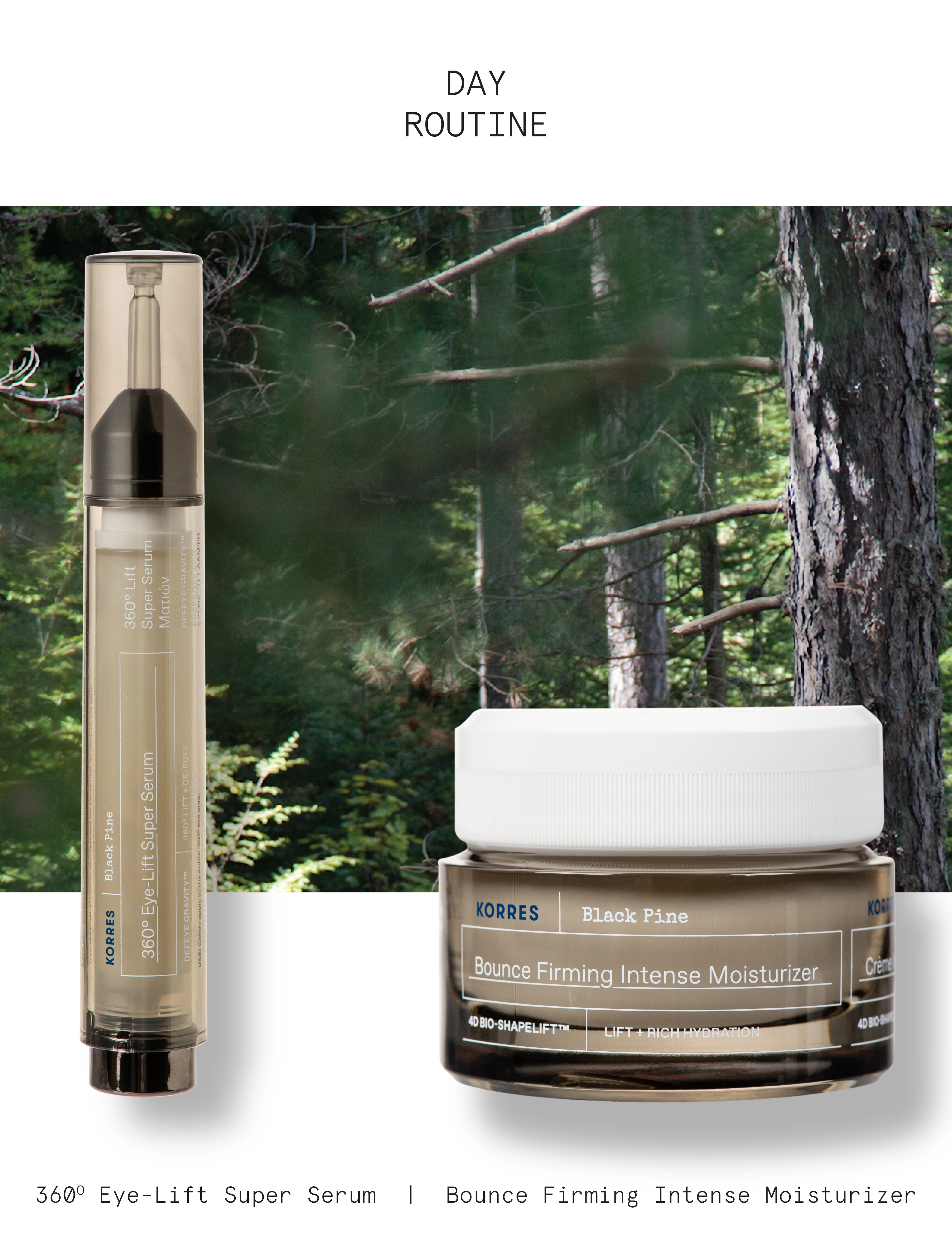KORRES Black Pine 4D Bounce Firming Intense Moisturizer, 40 ml, Nude, Fugtighedscreme > Dagcreme, Dame