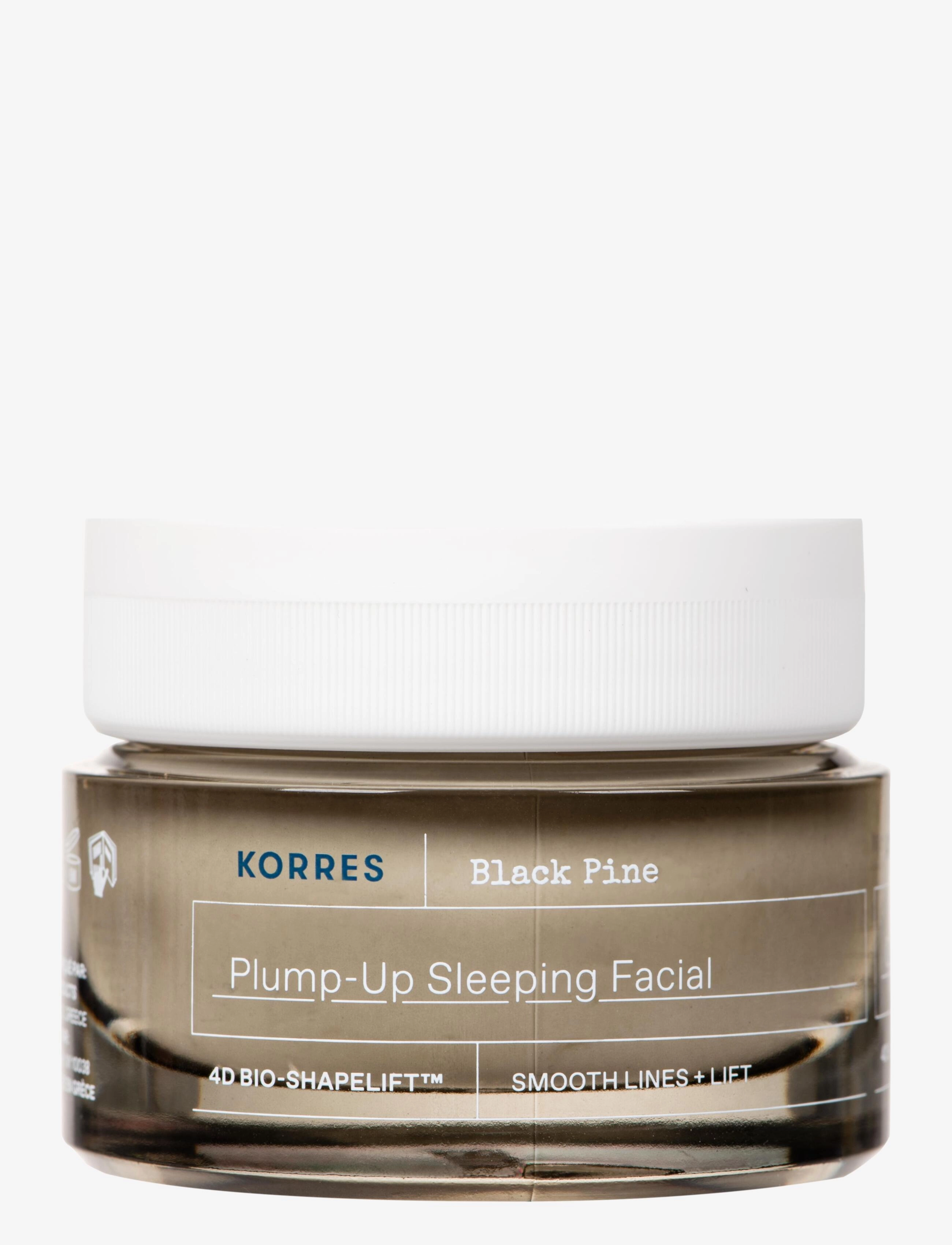 KORRES Black Pine Plump-Up Sleeping Facial, Sovemaske, Nude, Str: 40 ml