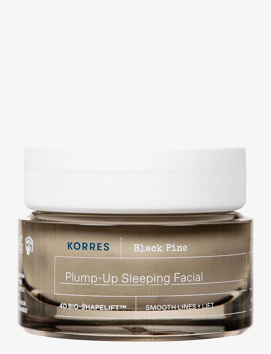 KORRES - Black Pine Plump-Up Sleeping Facial - Öömask - no color - 1