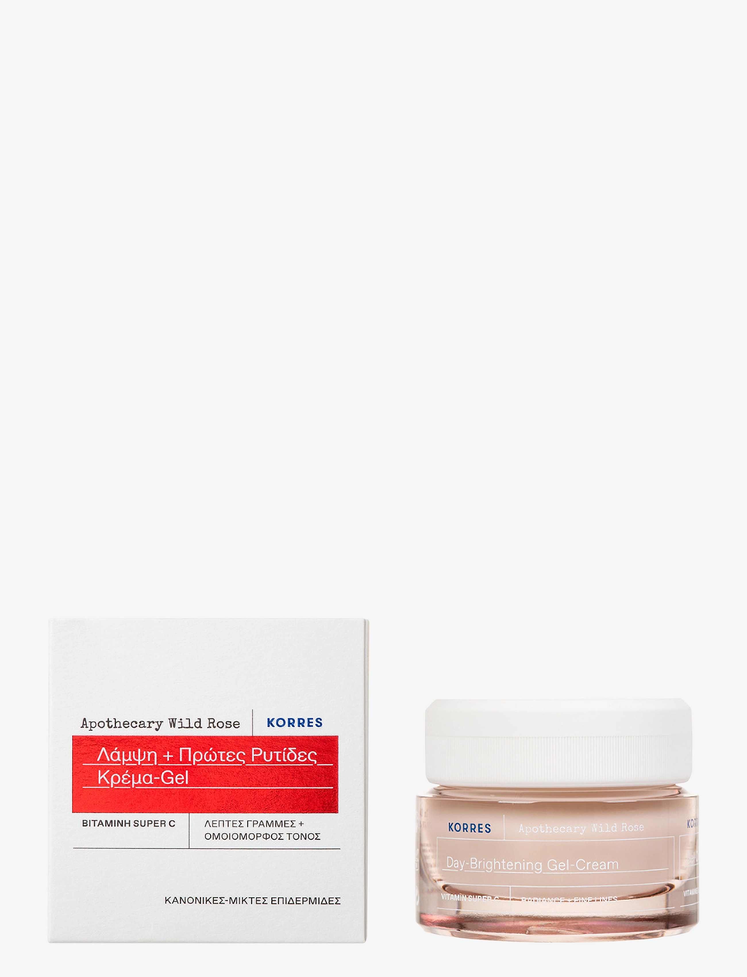 KORRES - Apothecary Wild Rose Day-Brightening Gel-Cream - dagcremer - no color - 1
