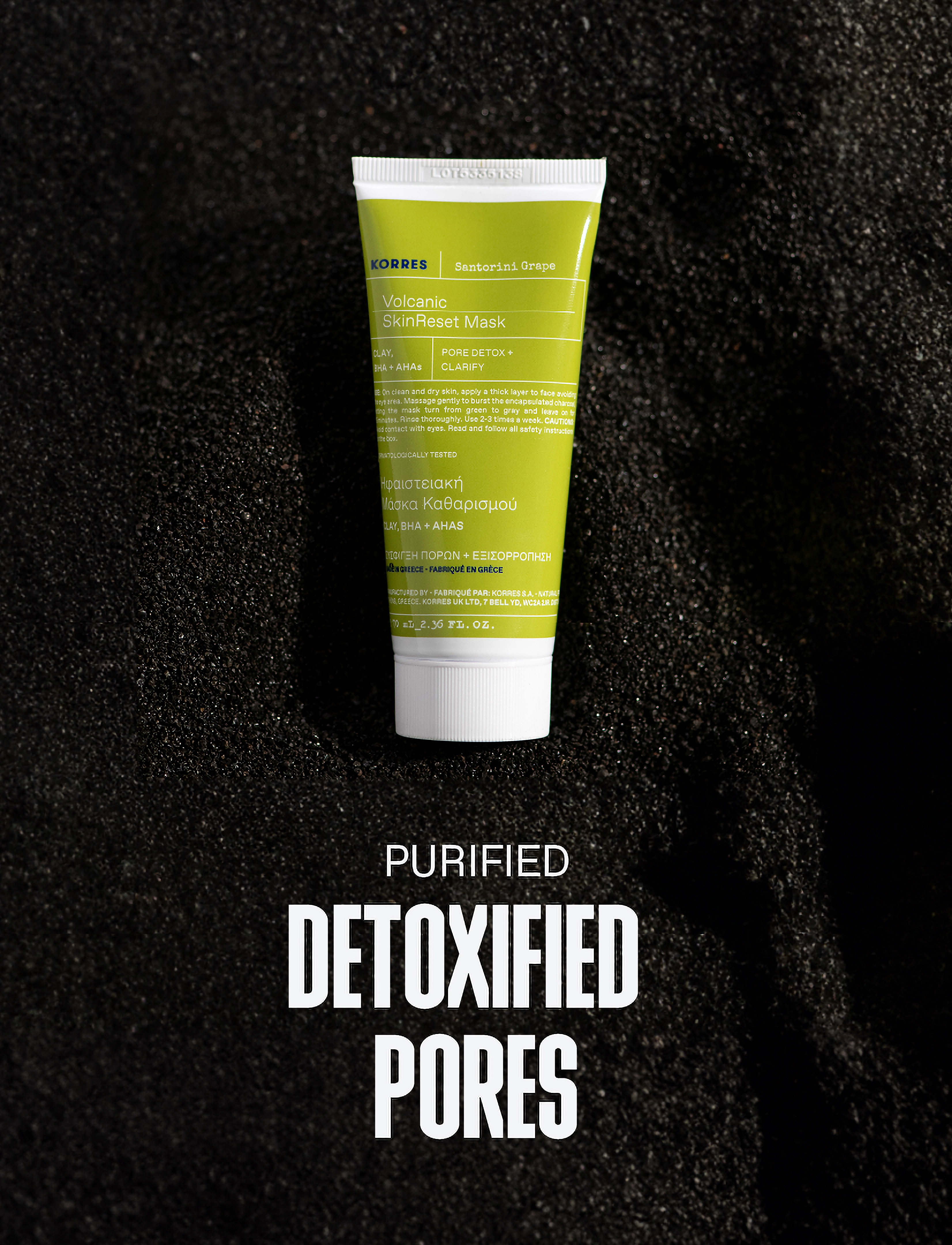 KORRES - Santorini Grape Volcanic SkinReset Mask - kaukės - no color - 4
