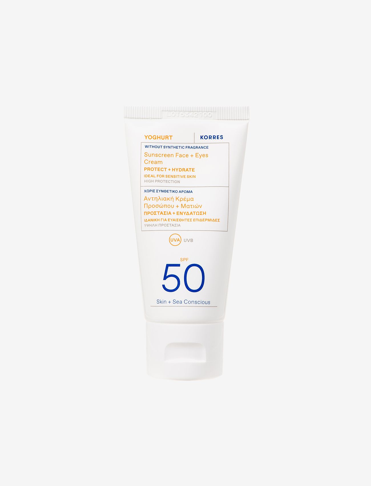 KORRES - Yoghurt Face + Eyes Sunscreen SPF 50 - fyrir andlit - no color - 0