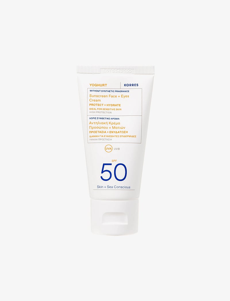 KORRES - Yoghurt Face + Eyes Sunscreen SPF 50 - fyrir andlit - no color - 0