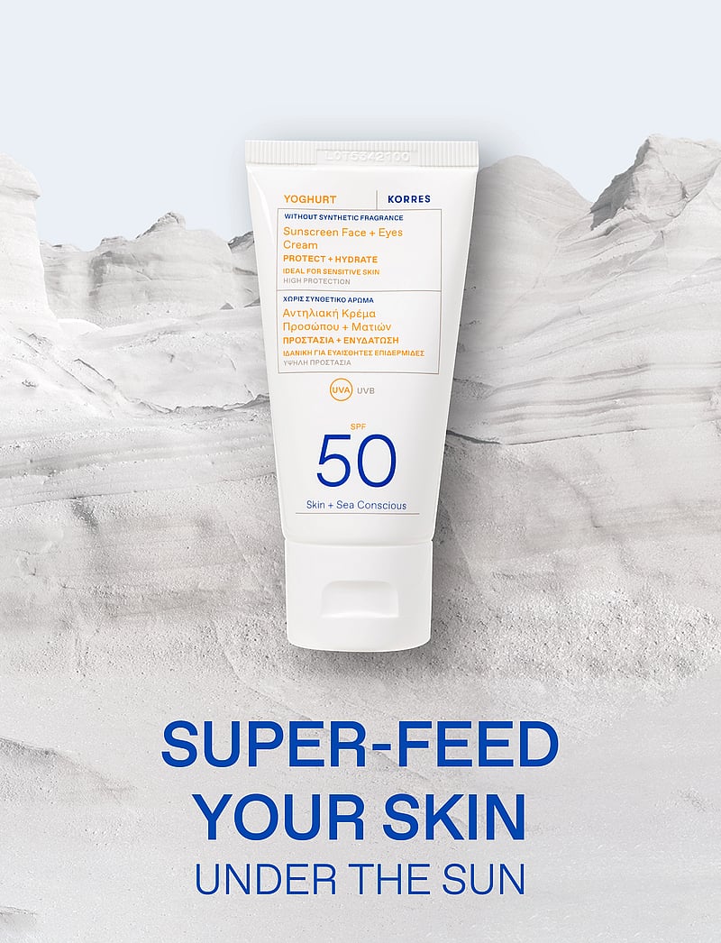 KORRES - Yoghurt Face + Eyes Sunscreen SPF 50 - fyrir andlit - no color - 3