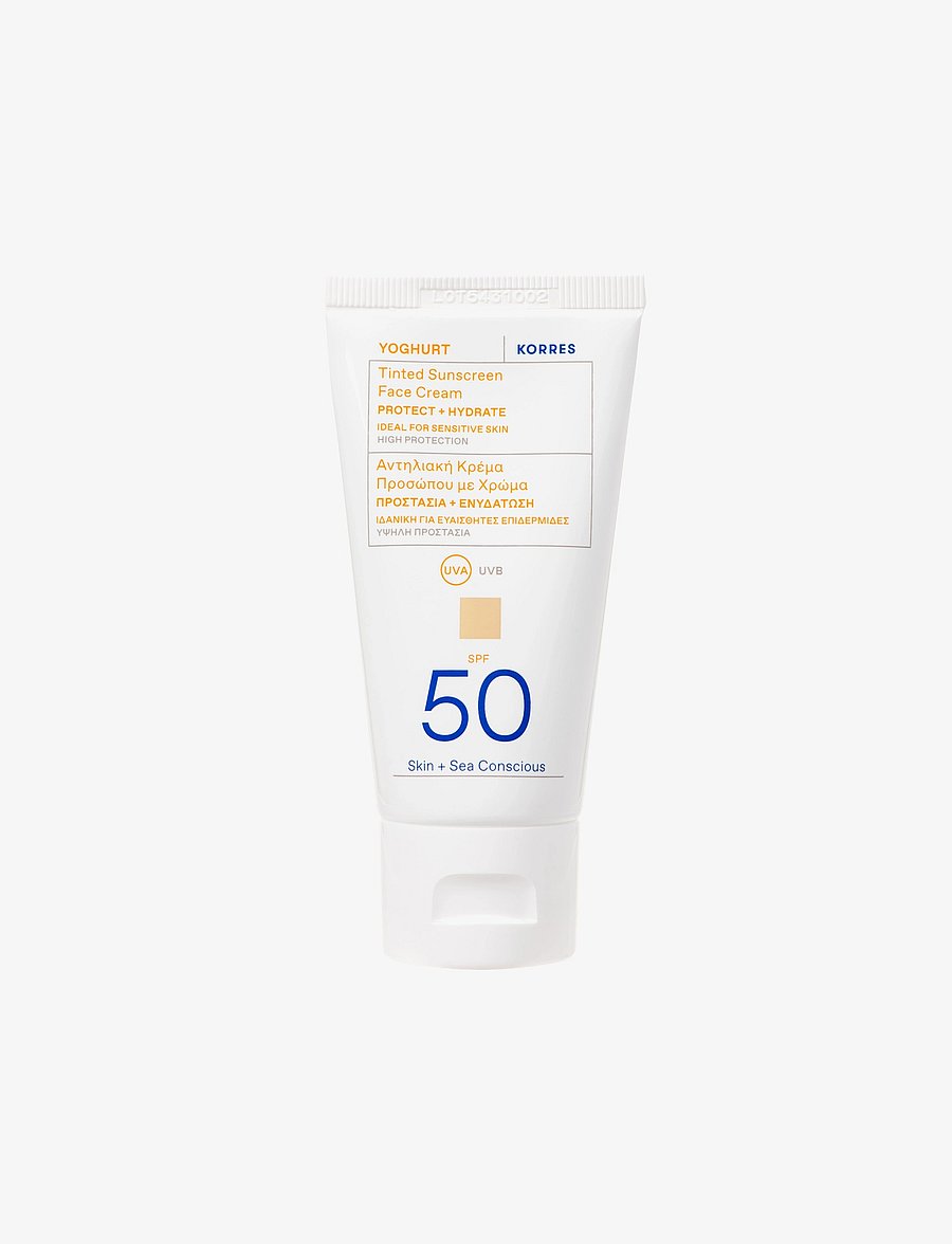 KORRES - Yoghurt Tinted Sunscreen Face Cream SPF 50 - päevakreemid - no color - 1
