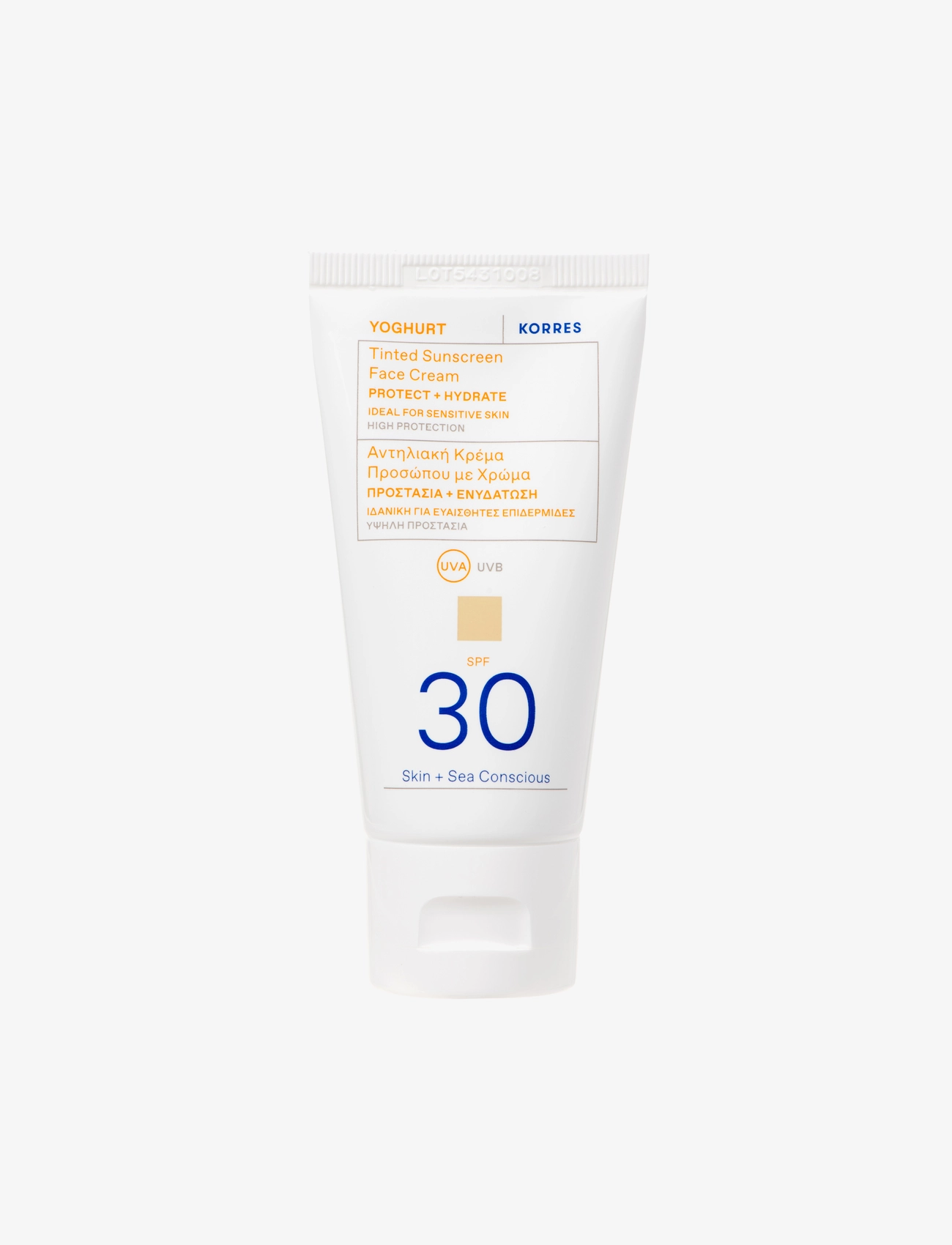 KORRES Yoghurt Tinted Sunscreen Face Cream SPF 30 - Sólarvörur - NO COLOR / undefined