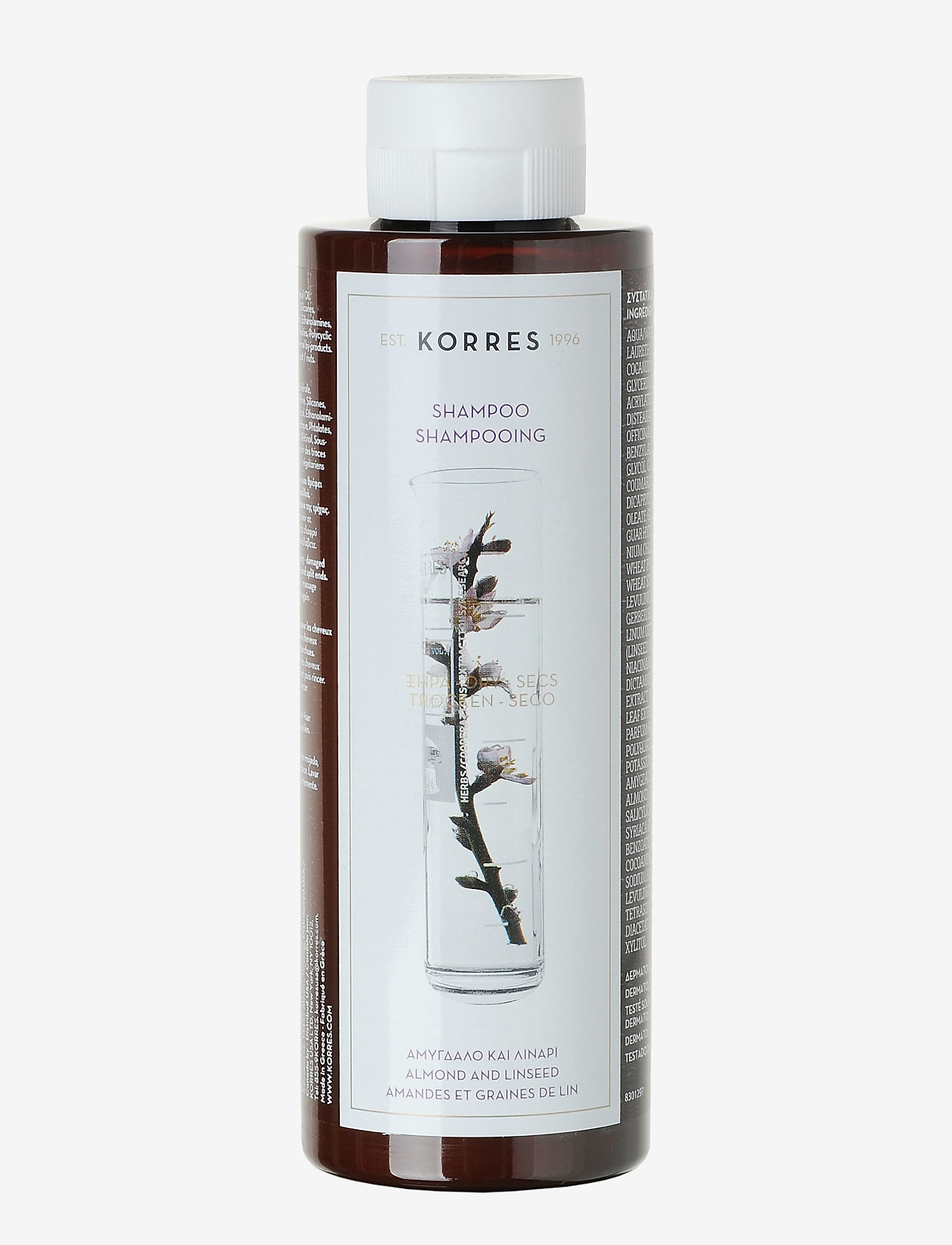 KORRES Almond + Linseed Shampoo For Dry / Damaged Hair, Shampoo, Nude, Str: 250ML