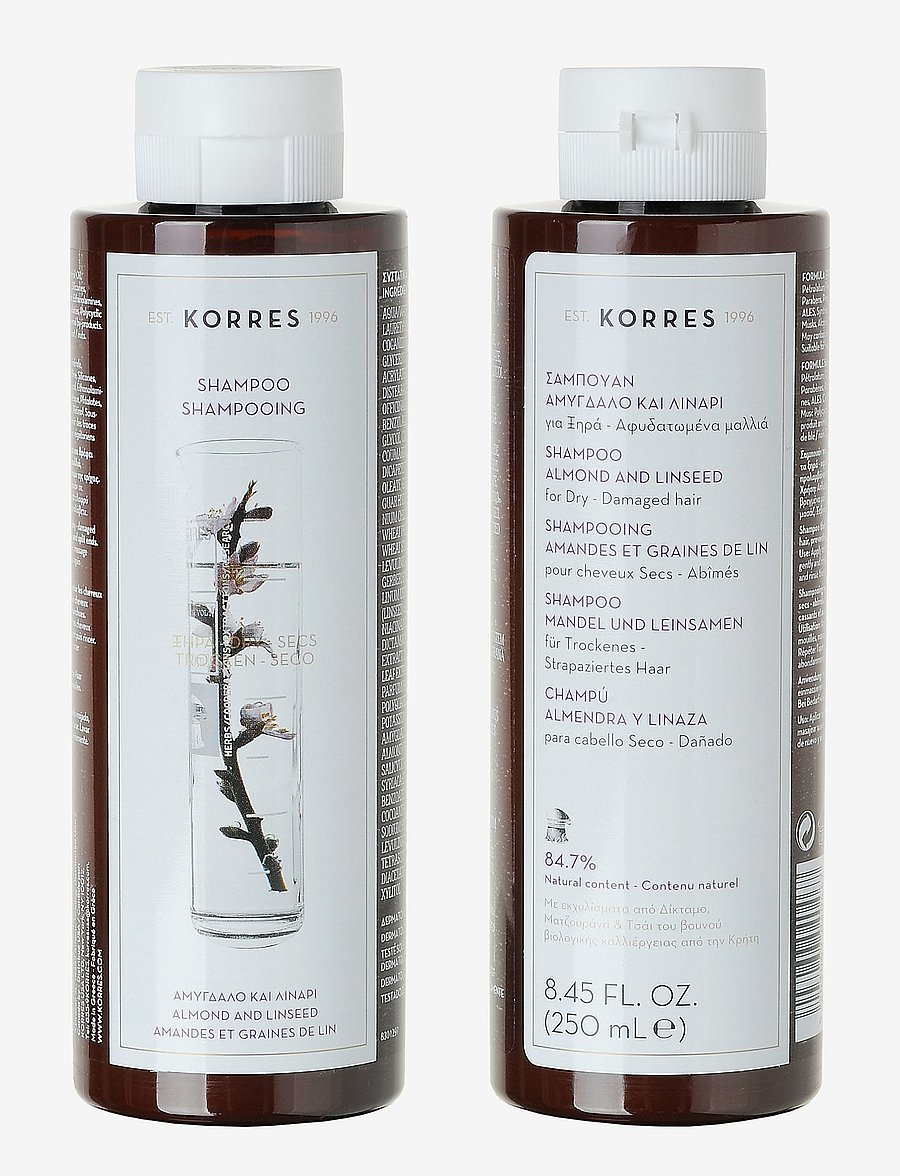KORRES - Almond + Linseed Shampoo For Dry / Damaged Hair - shampoo - clear - 1