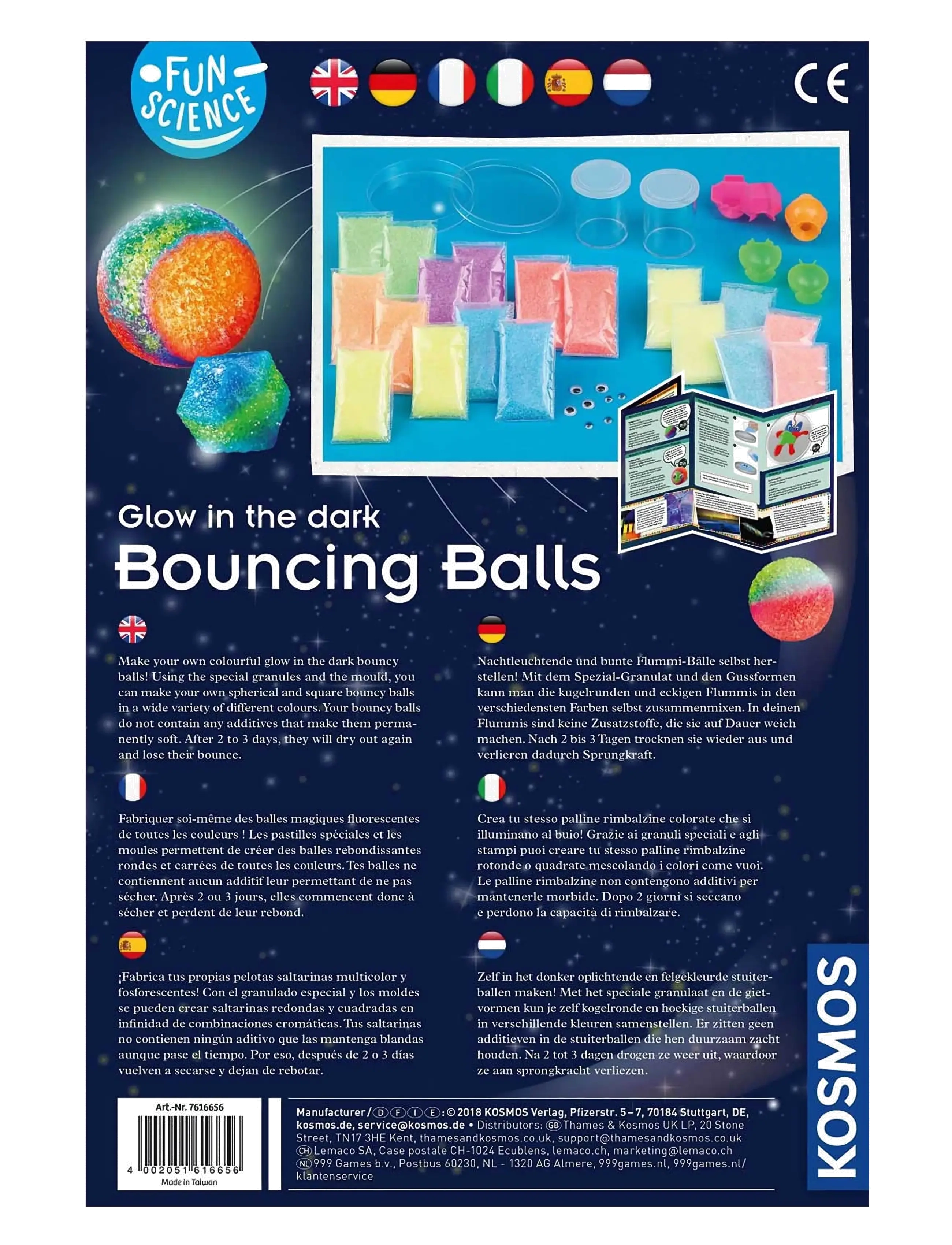Kosmos - Fun Science - Glow in the Dark Bouncing Balls - STEM (DA/SE/NO) - multi - 1