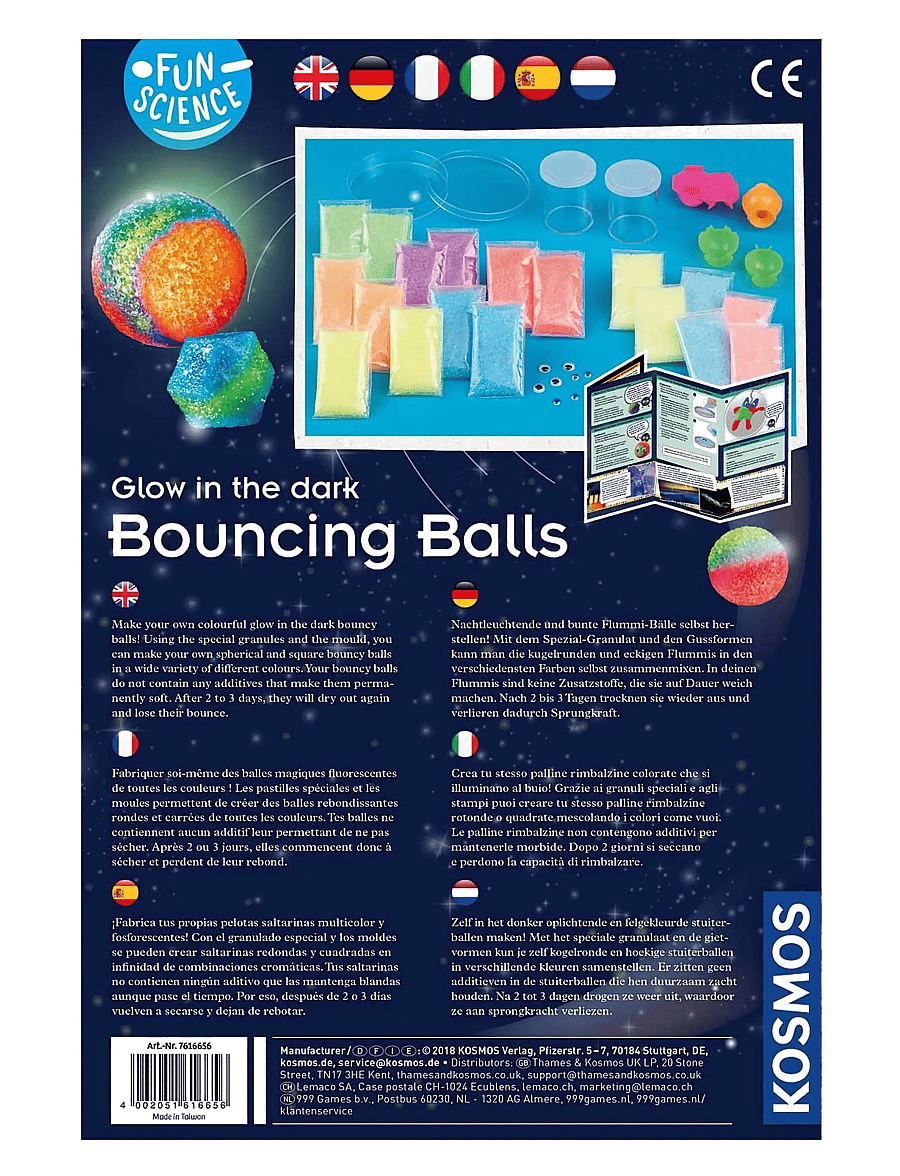 Kosmos - Fun Science - Glow in the Dark Bouncing Balls - STEM (DA/SE/NO) - multi - 1