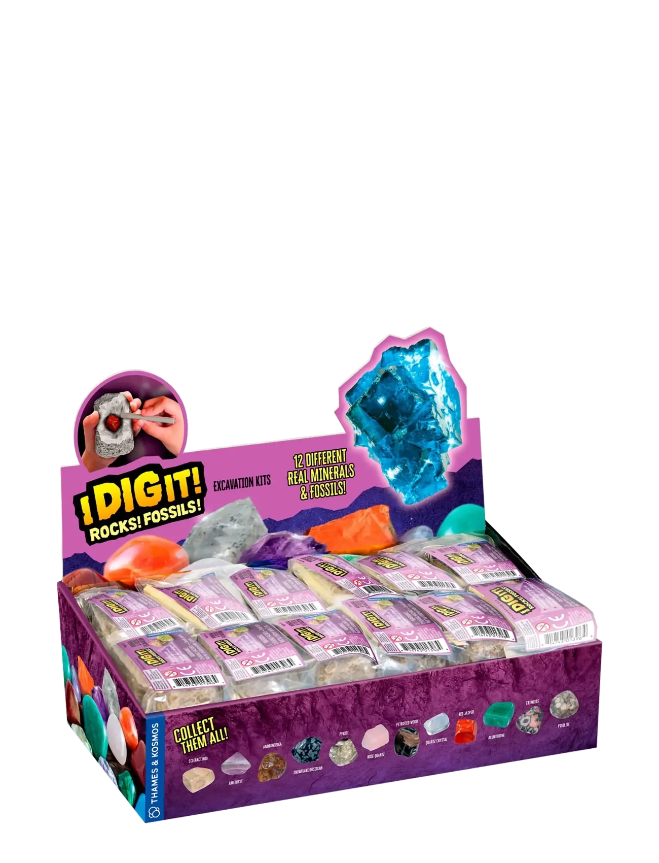 Kosmos I Dig It! Minerals Display - Science Kit - MOQ 24 (Nordic) - Under 100 kr - MULTI / multi