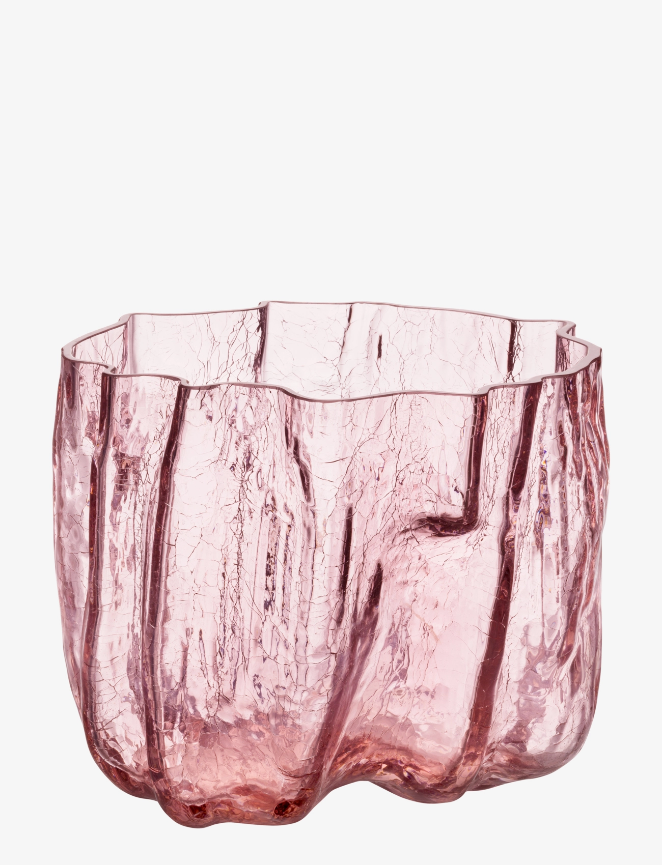 KOSTA BODA Crackle-Vas, Lyserød, 175 Mm Pink - H17.5CM - Unisex