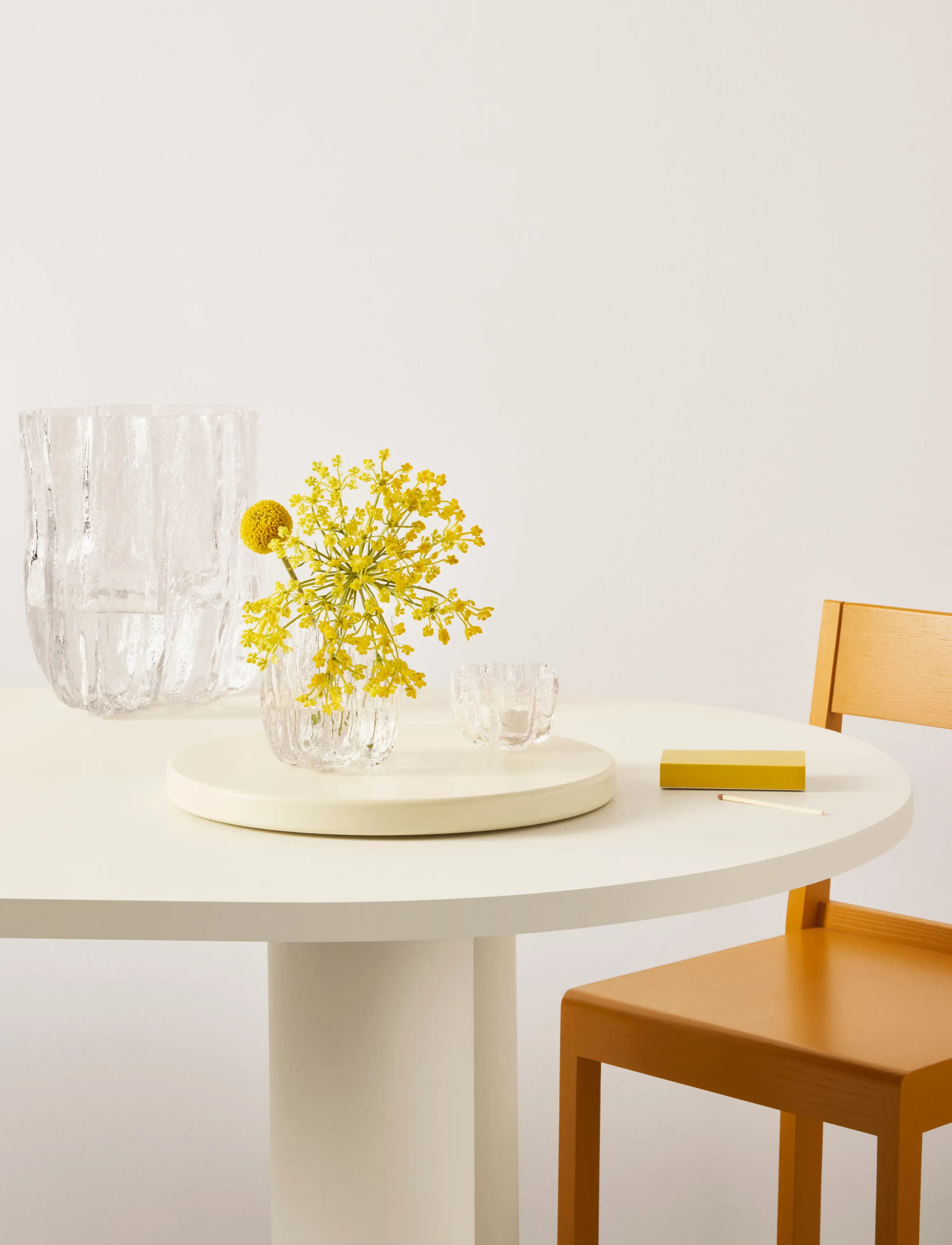 Kosta Boda Crackle-Vase 121 Mm, 12.1 cm, White, Vaser > Tulipanvaser, Unisex
