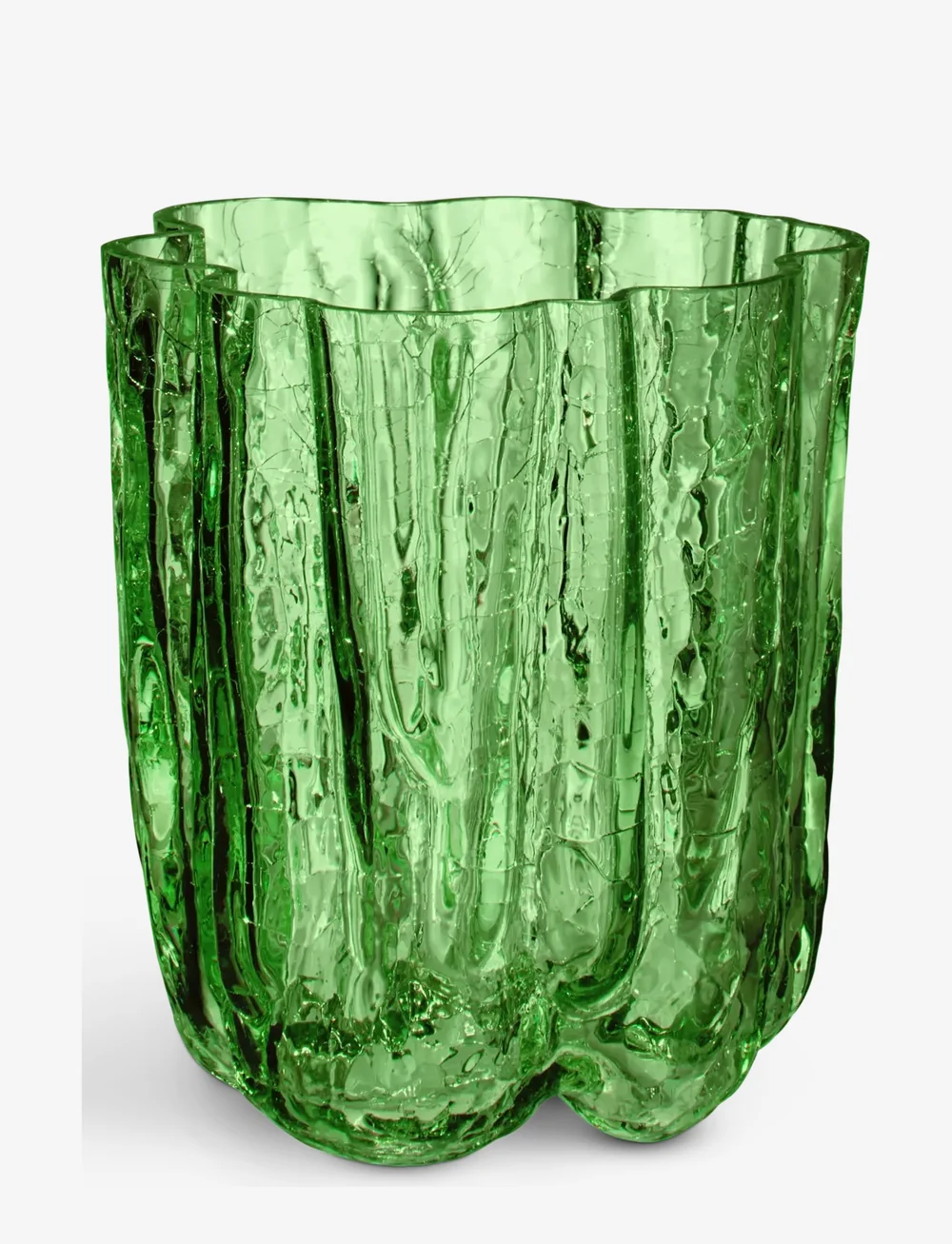 Kosta Boda - Crackle vas mörkgrön 121mm - tekertahaldarar - green - 0
