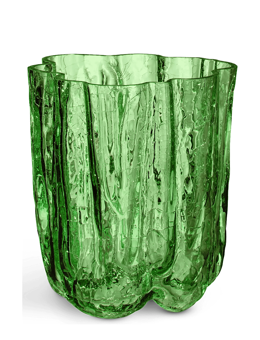 Kosta Boda - Crackle vas mörkgrön 121mm - teelichthalter - green - 1