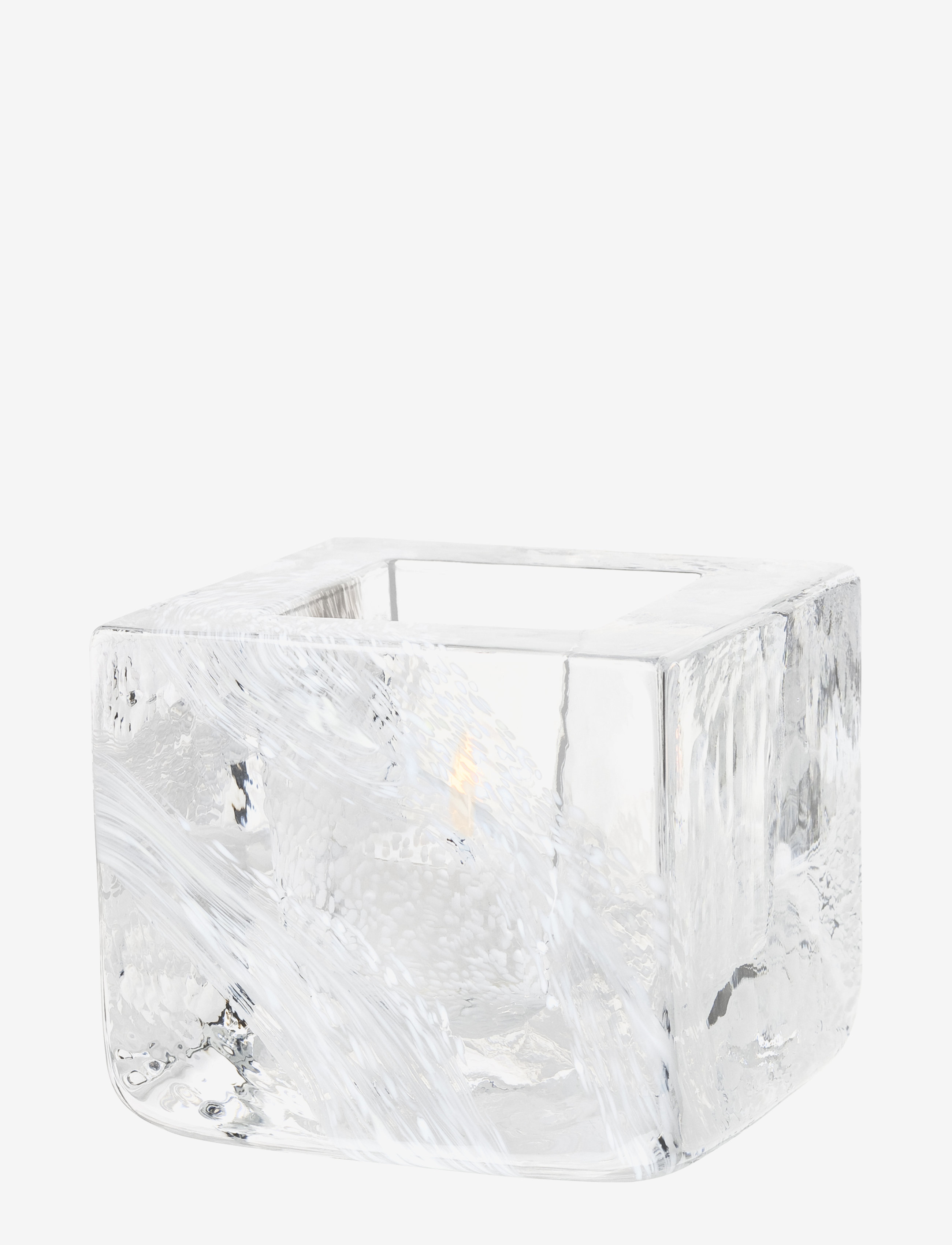 Kosta Boda Brick Lygte, Hvid, D 85 Mm, Fyrfadsstage, Nude, Str: Ø 8.5CM