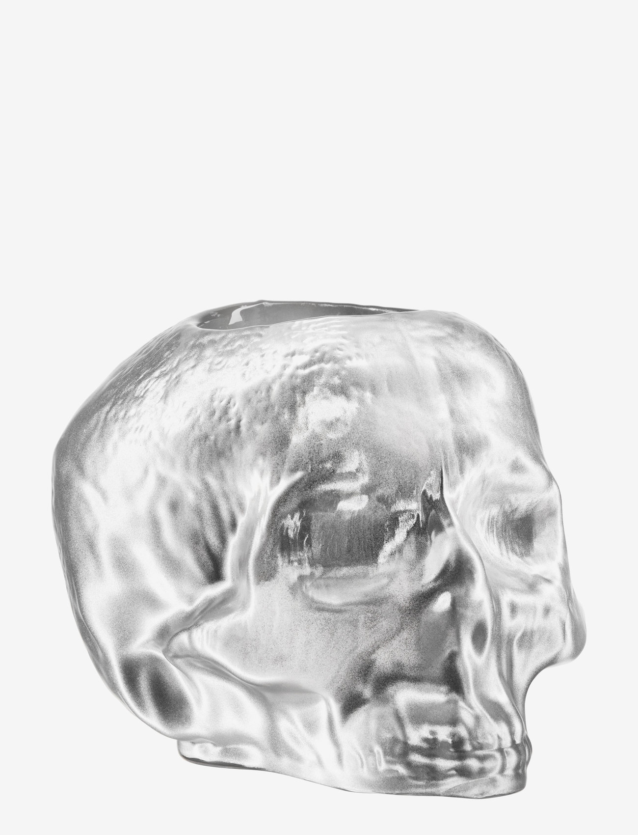 Kosta Boda - STILL LIFE METALLIC SKULL SILVER VOTIVE D 115MM - osta hinnan perusteella - silver - 0