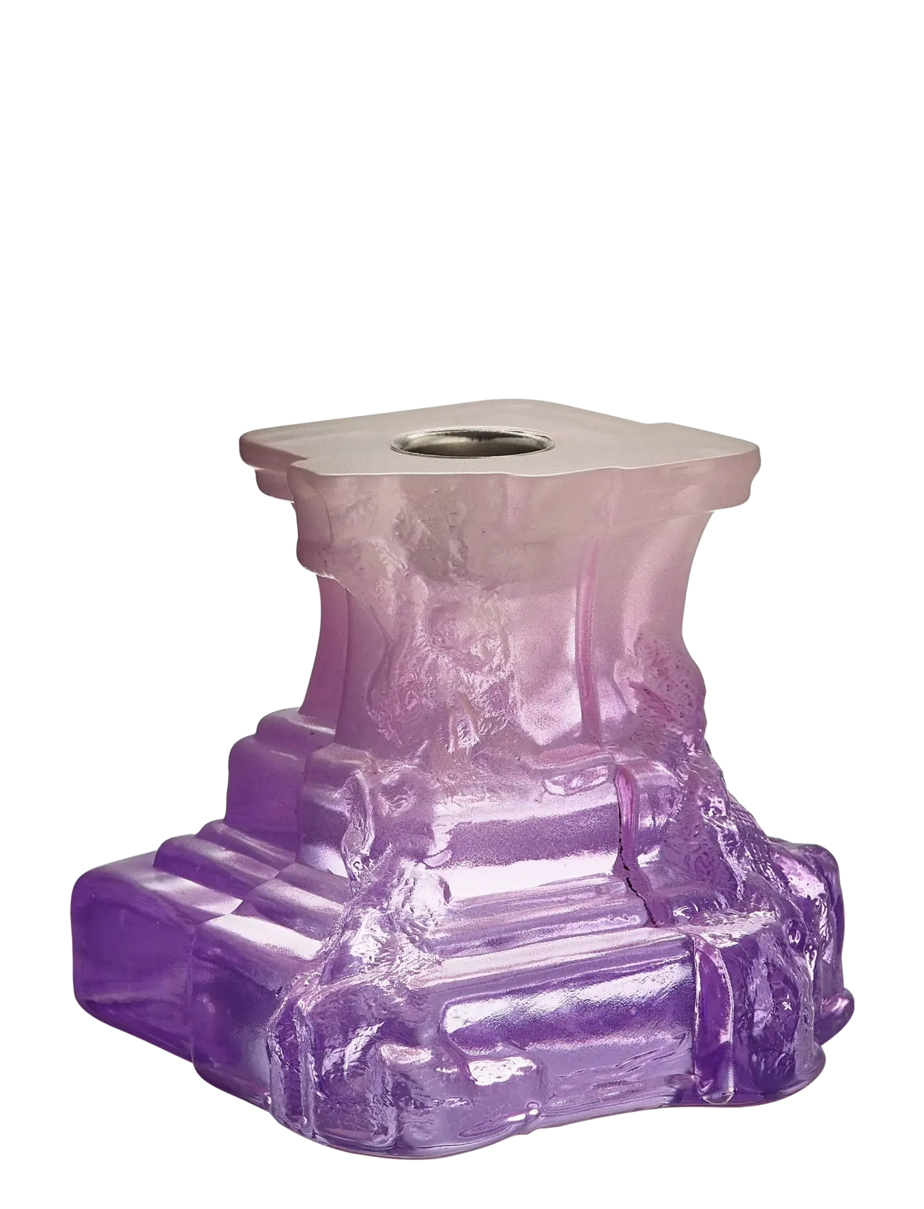 Kosta Boda Rocky Baroque Lysestage, Lilla, 95 Mm, Lysestage, Lila, Str: 9.5 CM