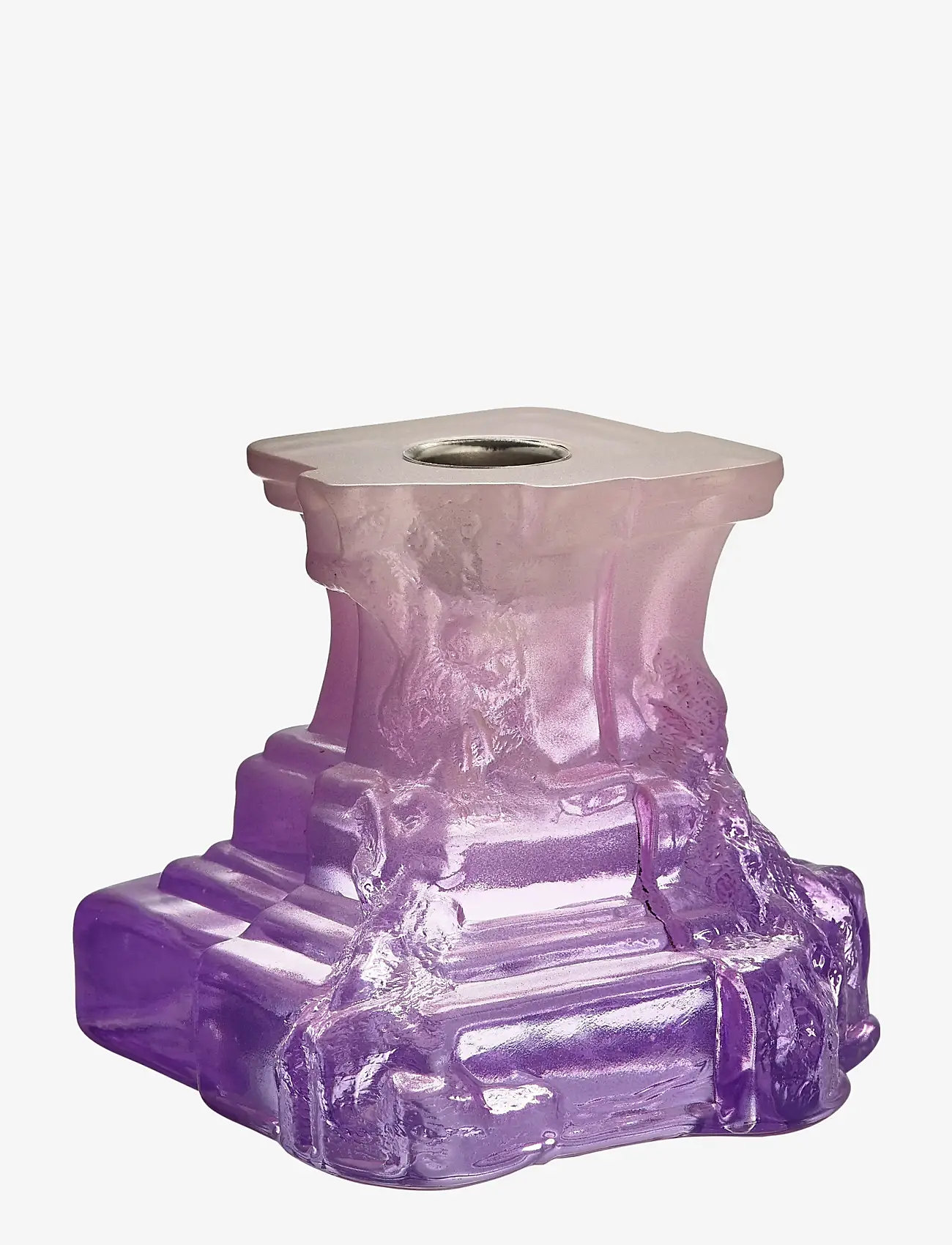 Kosta Boda - Rocky Baroque ljusstake lila dis 95mm - kerzenständer - lilac haze - 0