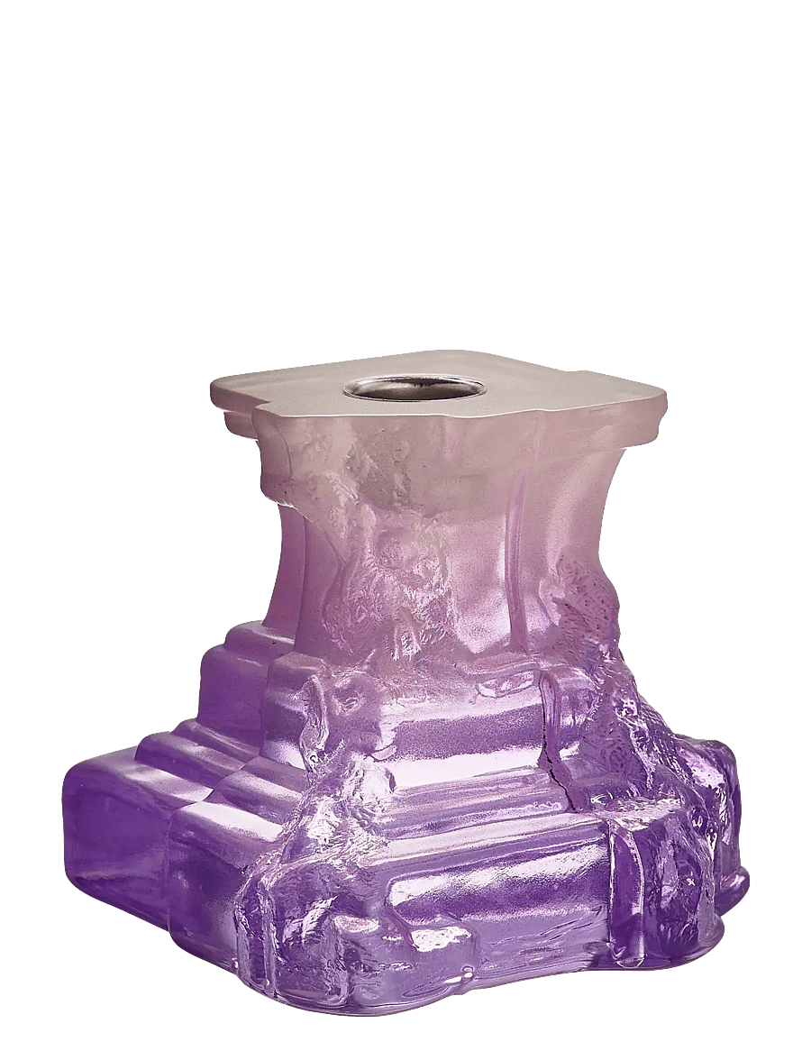 Kosta Boda - Rocky Baroque ljusstake lila dis 95mm - küünlajalad - lilac haze - 1