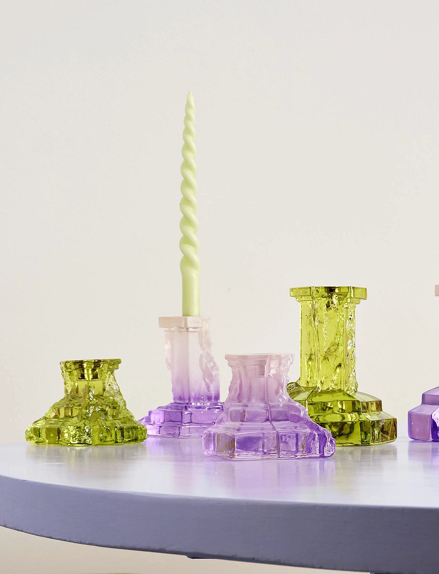 Kosta Boda - Rocky Baroque ljusstake lila dis 95mm - küünlajalad - lilac haze - 0