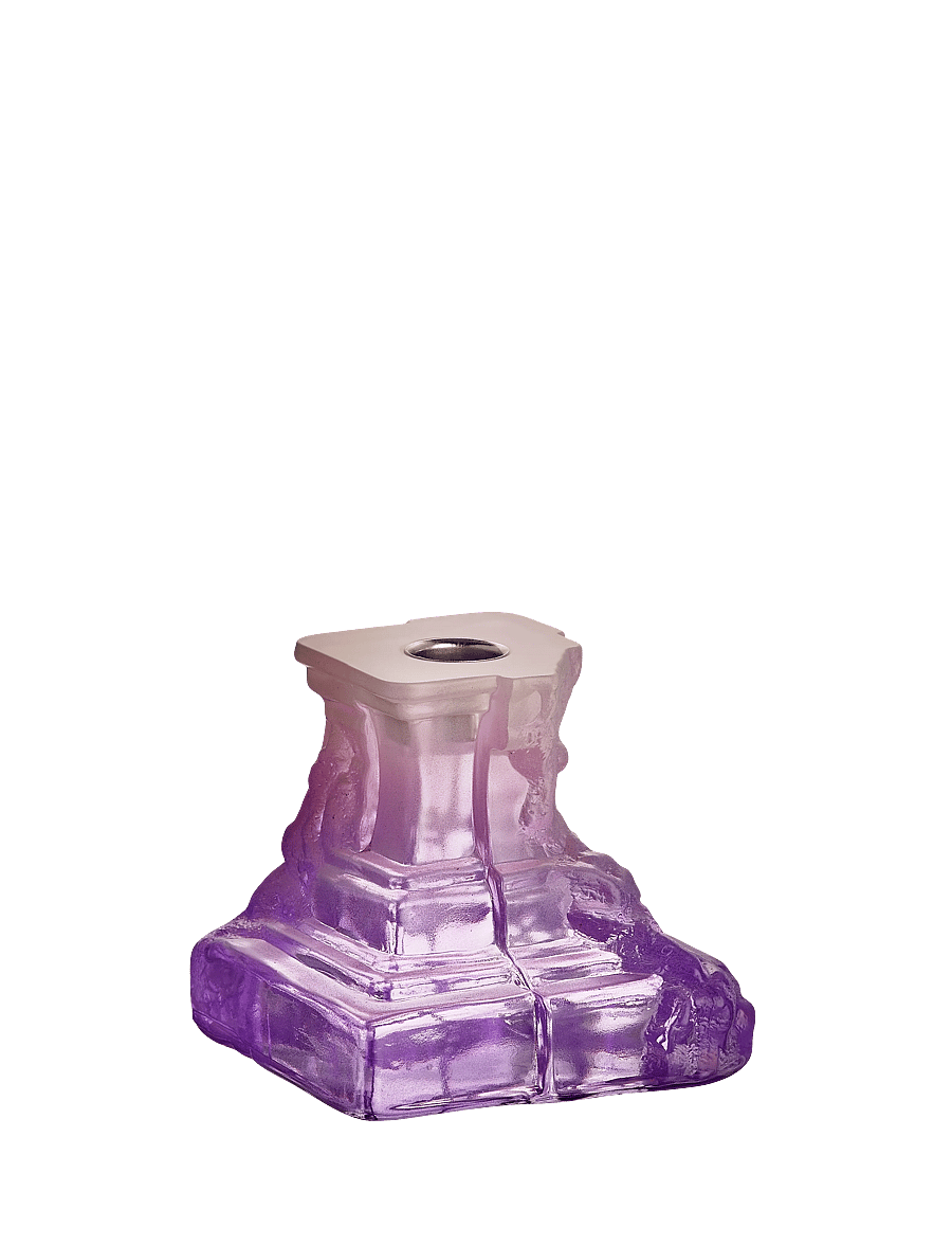 Kosta Boda - Rocky Baroque ljusstake lila dis 95mm - küünlajalad - lilac haze - 2