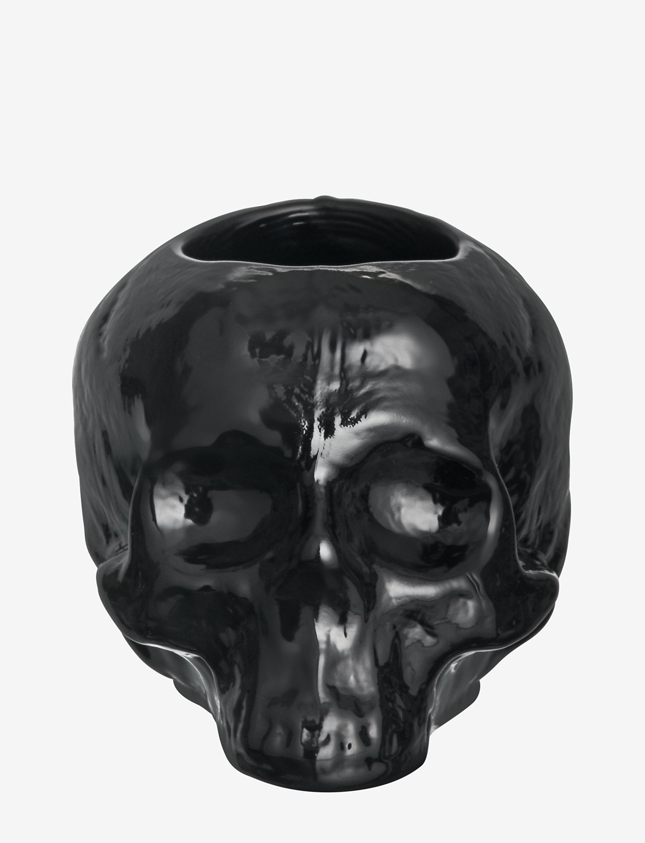 Kosta Boda - Still Life skull ljuslykta - køb efter pris - black - 0