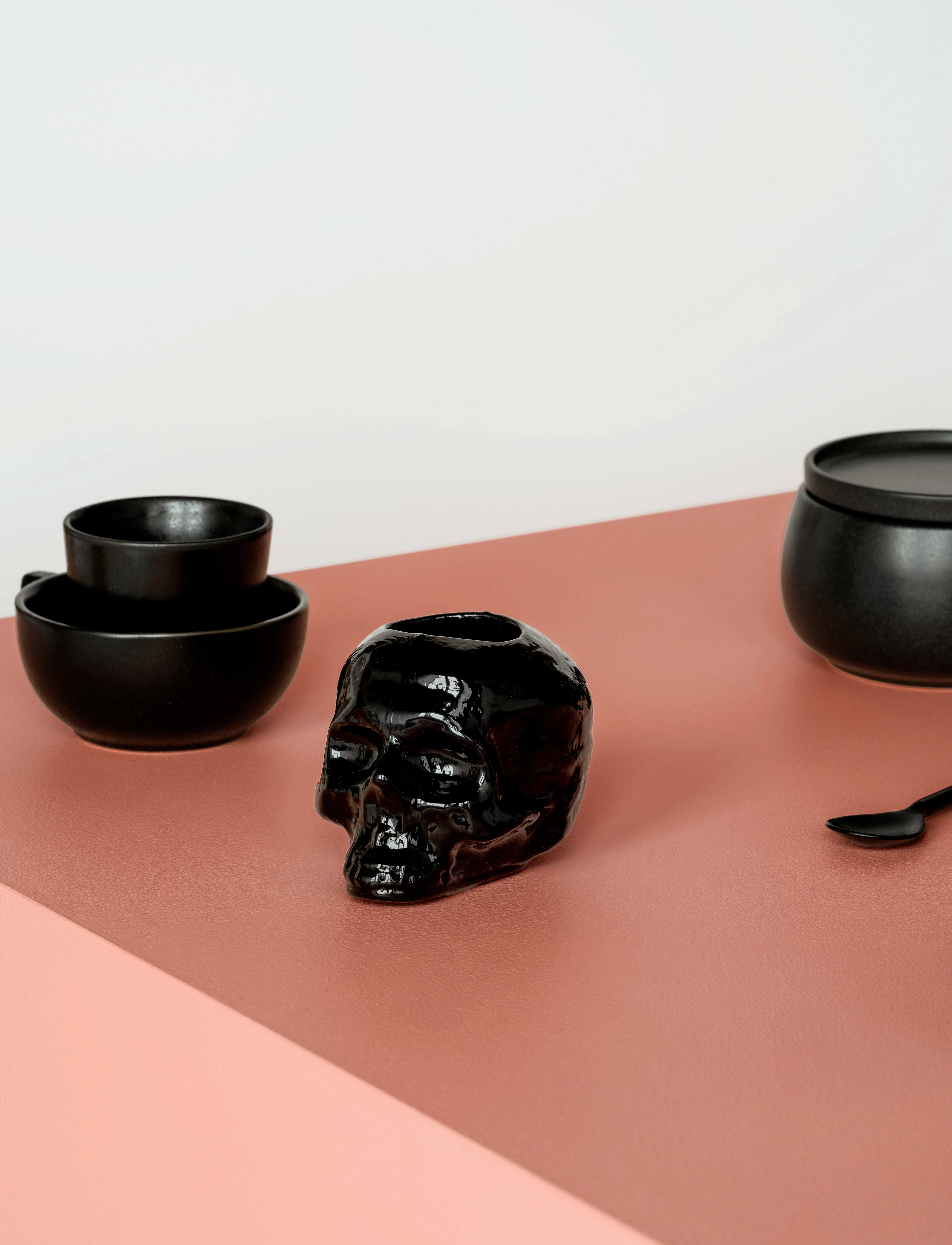 Kosta Boda - Still Life skull ljuslykta - tējas sveces turētāji - black - 2