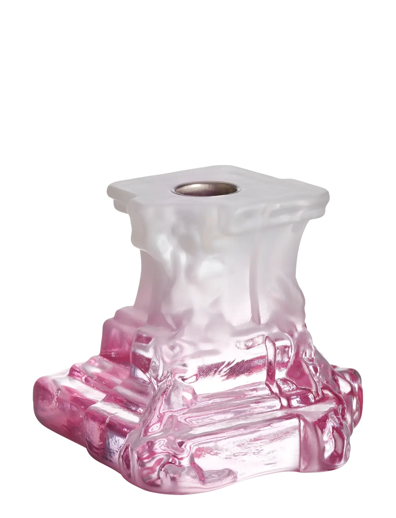 Kosta Boda Rocky Baroque ljusstake spicy rose 95 mm - Kosta Boda - SPICY ROSE / pink/rose