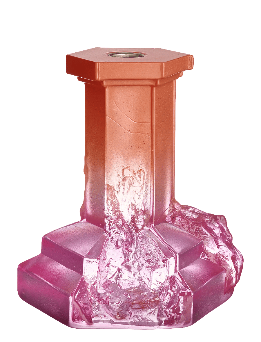 Kosta Boda - Rocky Baroque ljusstake 175mm - osta hinna alusel - spicy rose - 1