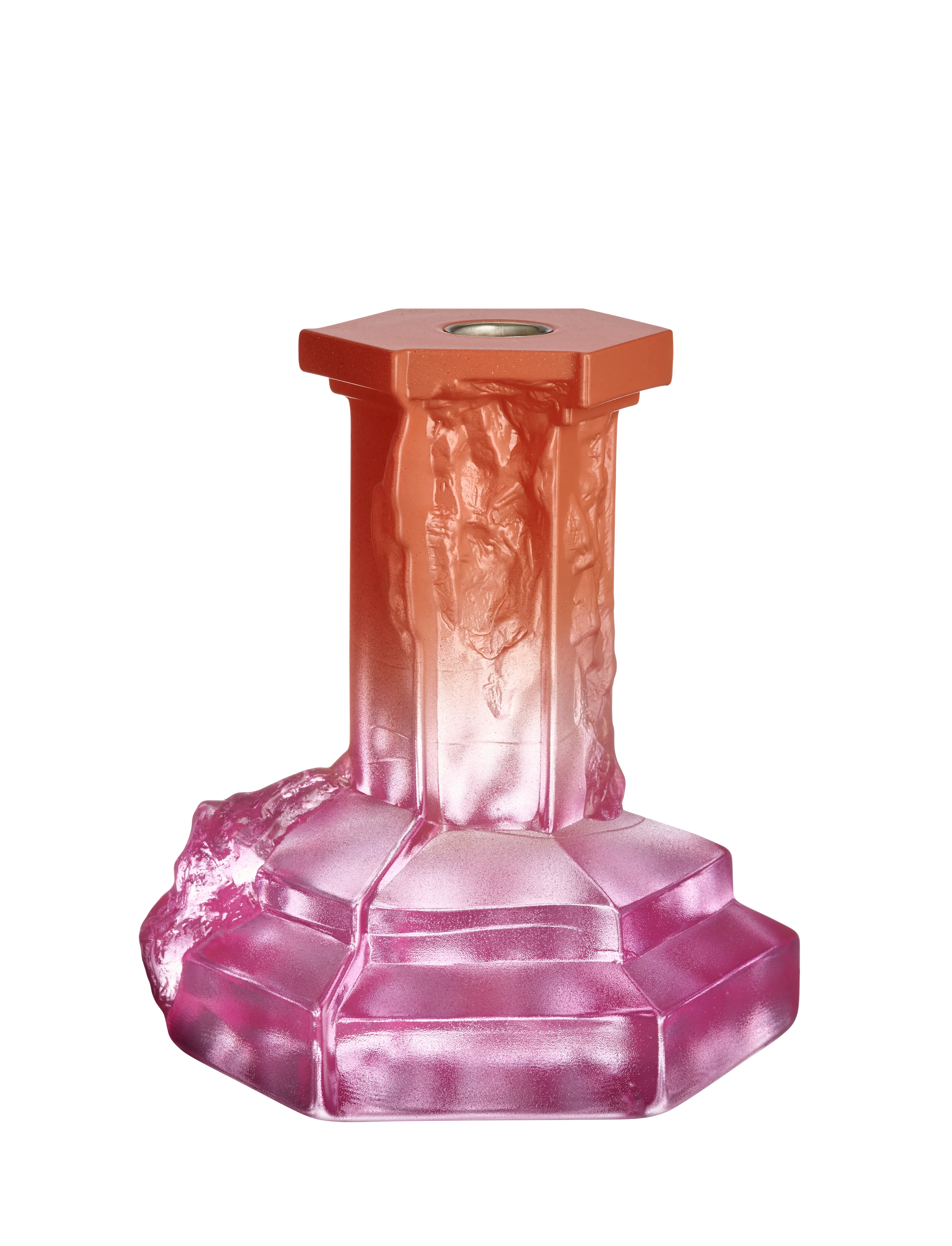 Kosta Boda - Rocky Baroque ljusstake 175mm - køb efter pris - spicy rose - 3