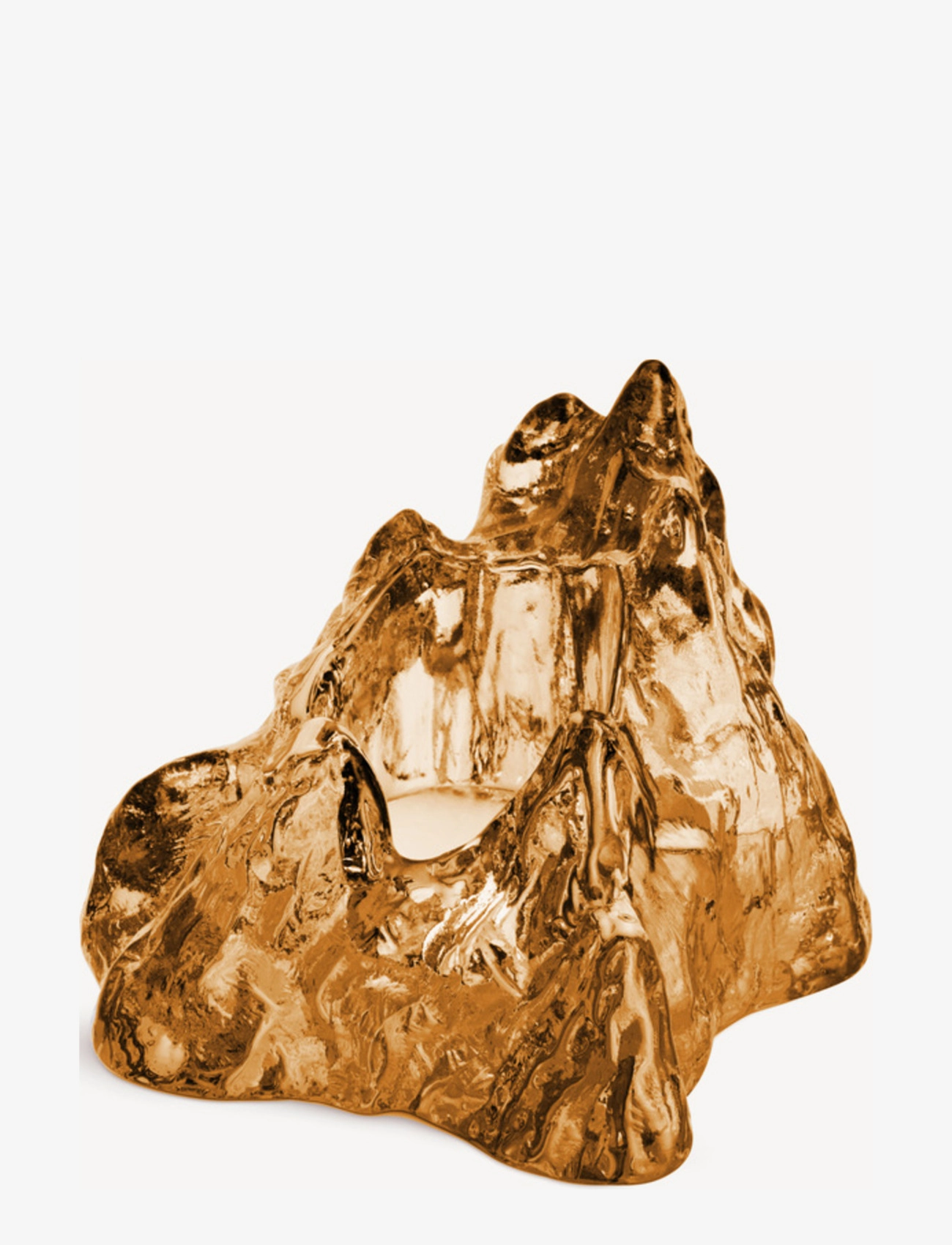 KOSTA BODA The Rock Lanterne, Bronze, 91 Mm Orange - H9.1CM - Unisex