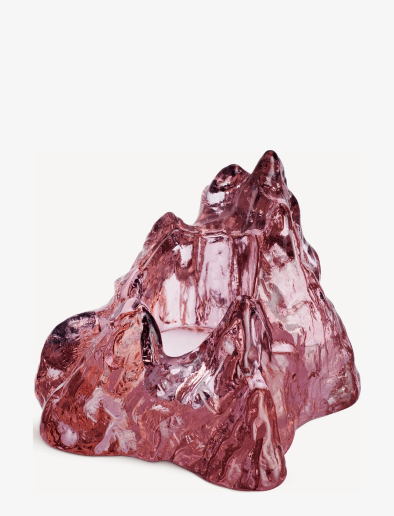 Kosta Boda The Rock Lyslygte, Lyserød, 91 Mm, Decorative Tilbehør-details, Pink, Str: H9.1CM