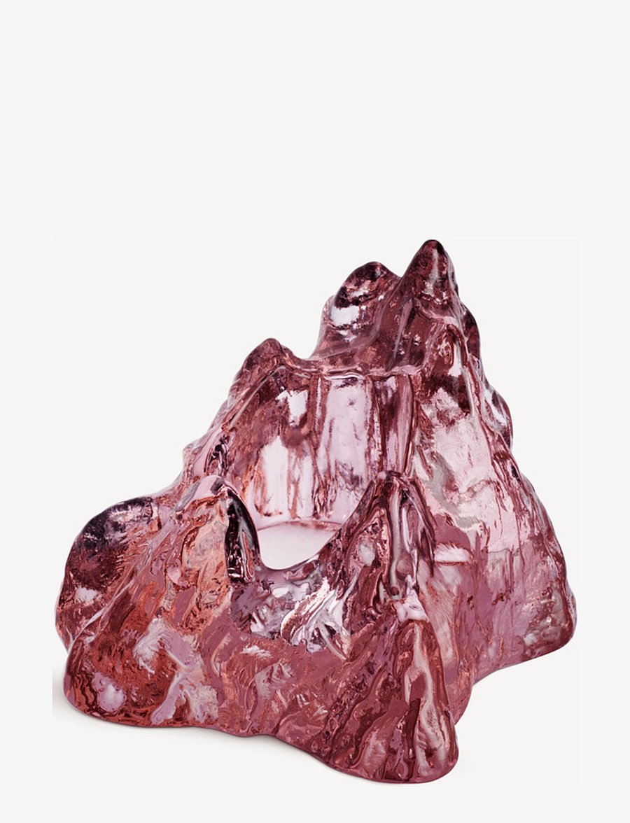Kosta Boda - The Rock ljuslykta - iepērcies pēc cenas - pink - 1