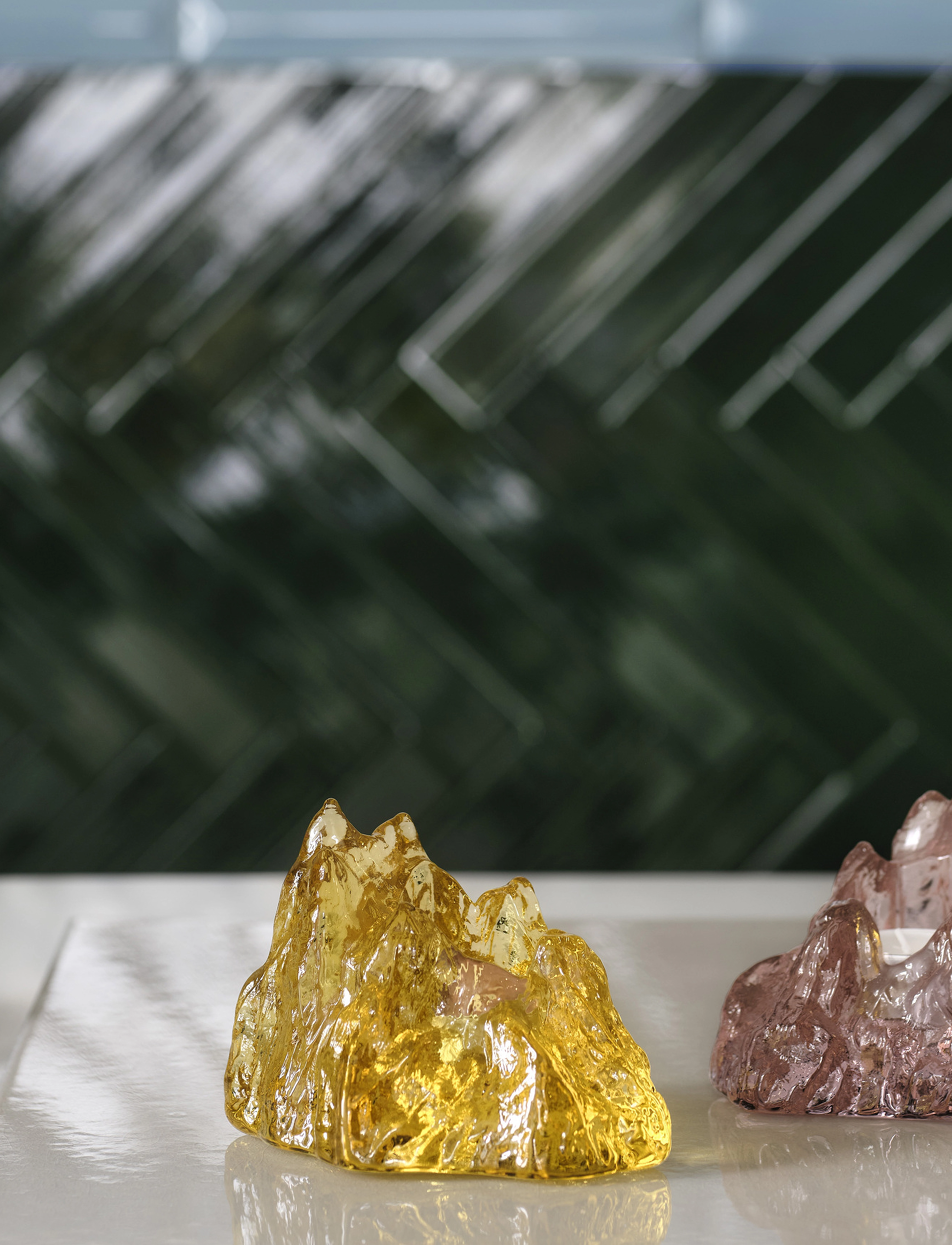 Kosta Boda The Rock Lyslygte, Lyserød, 91 Mm, H9.1 cm, Decoration, Rosa - Decorative Accessories-details, Homeware