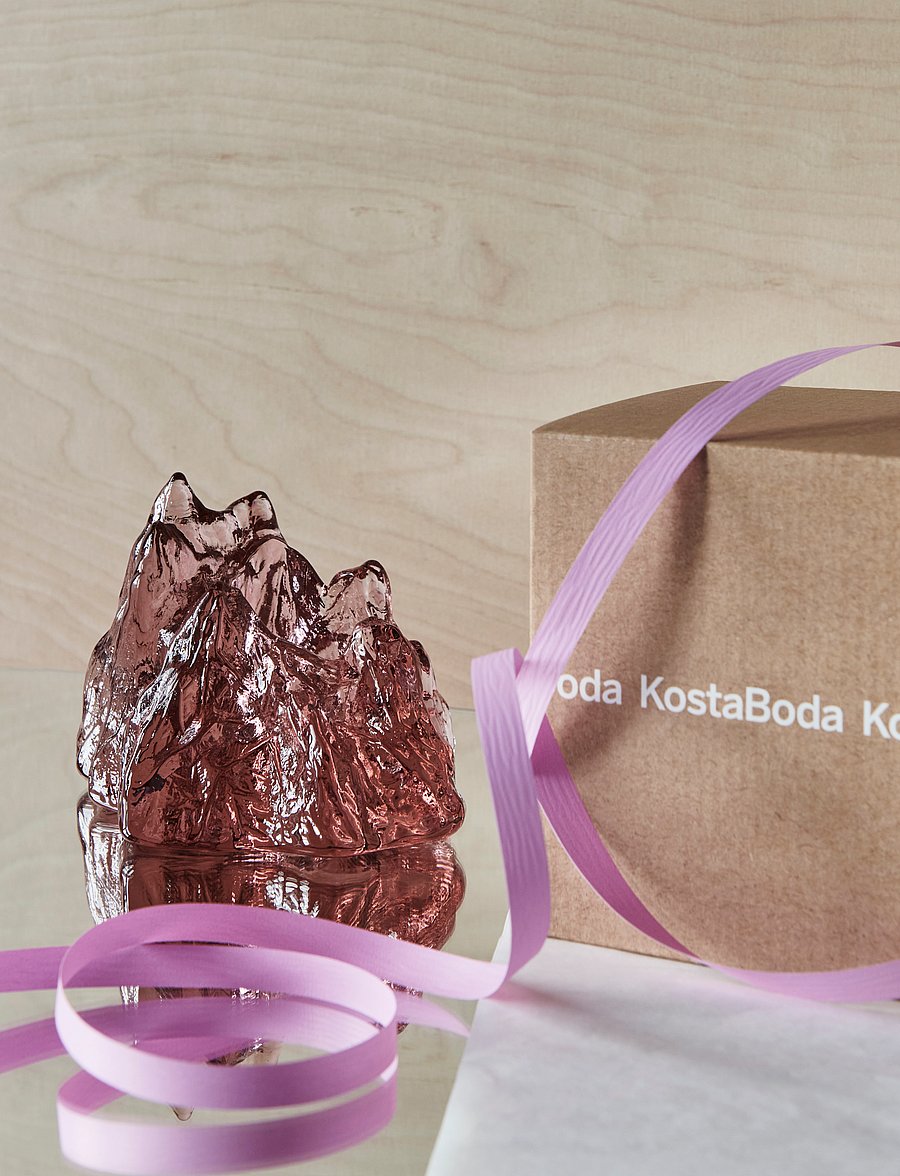 Kosta Boda - The Rock ljuslykta - iepērcies pēc cenas - pink - 2