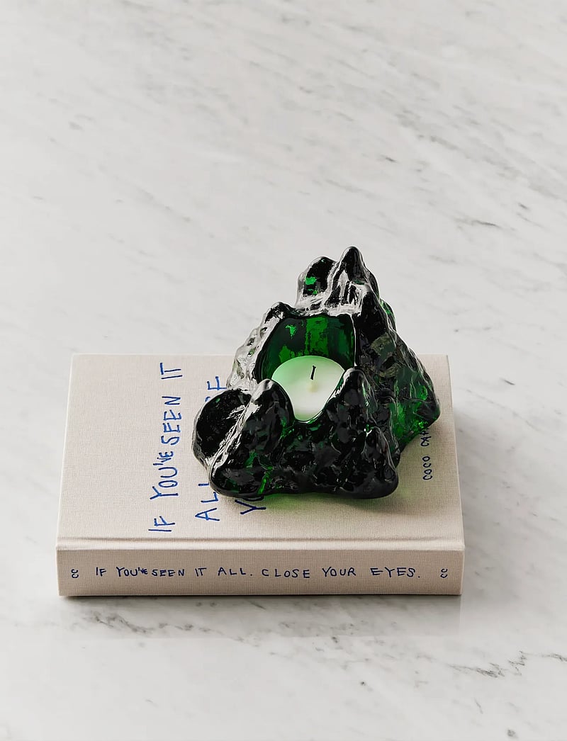 Kosta Boda - The Rock ljuslykta smaragd grön 91mm - teelichthalter - green - 3