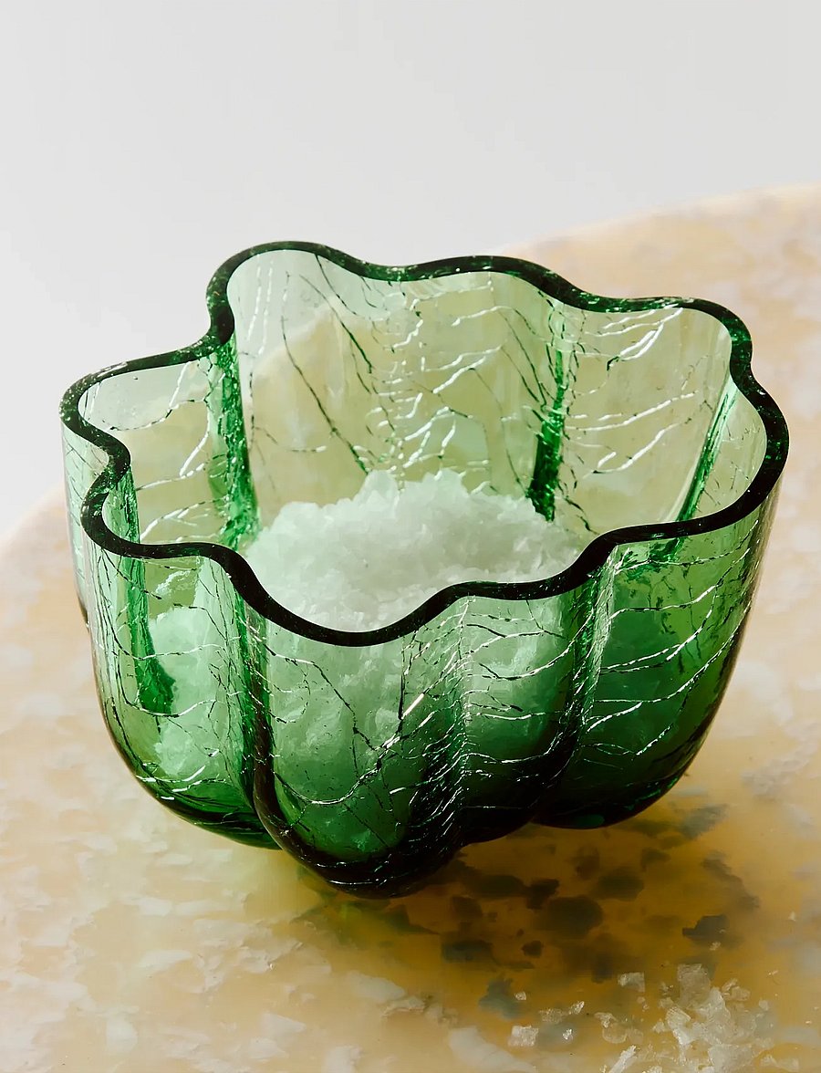 Kosta Boda - Crackle ljuslykta mörkgrön 58mm - teelichthalter - green - 3
