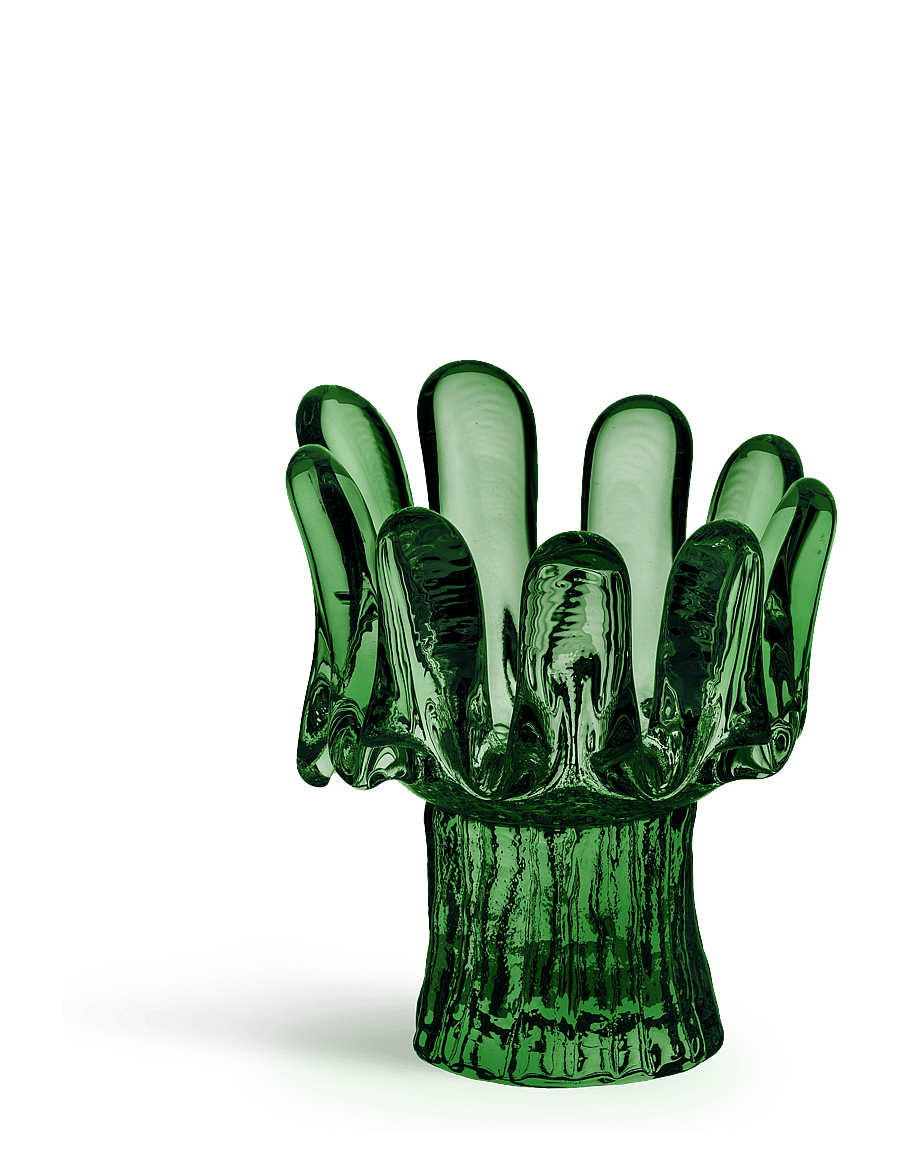Kosta Boda - Solros smaragdgrön 115mm - teelichthalter - green - 1