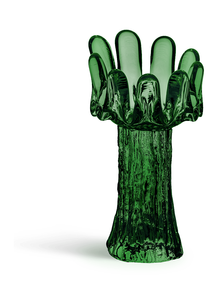 Kosta Boda - Solros smaragdgrön 180mm - teelichthalter - green - 1