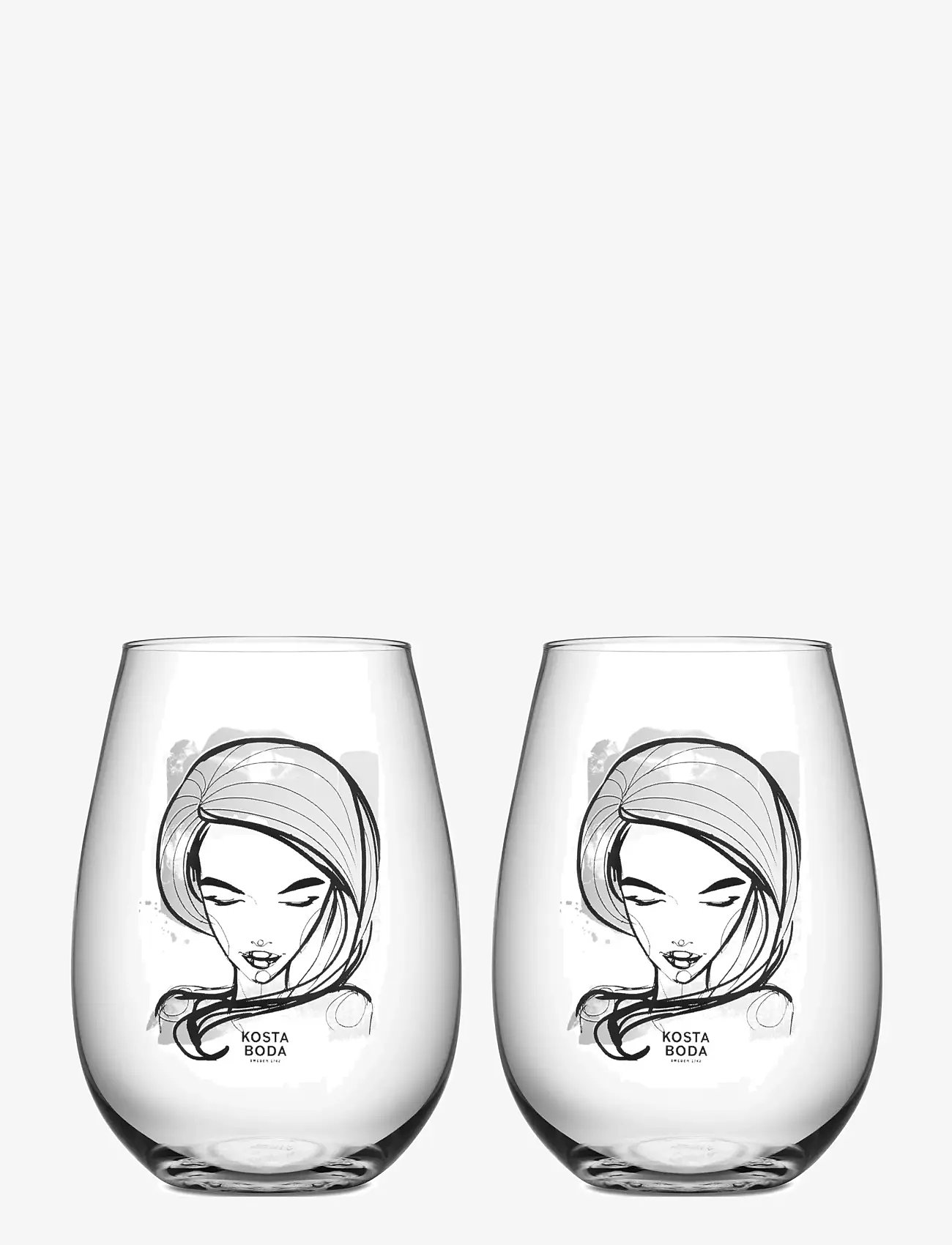 Kosta Boda - ALL ABOUT YOU / NEED YOU (VIT) TUMBLER 2-PACK 57CL - köp efter pris - white - 0