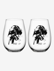 Kosta Boda - ALL ABOUT YOU/LOVE HIM SVART 2-PACK 57CL - wine glasses - black - 0