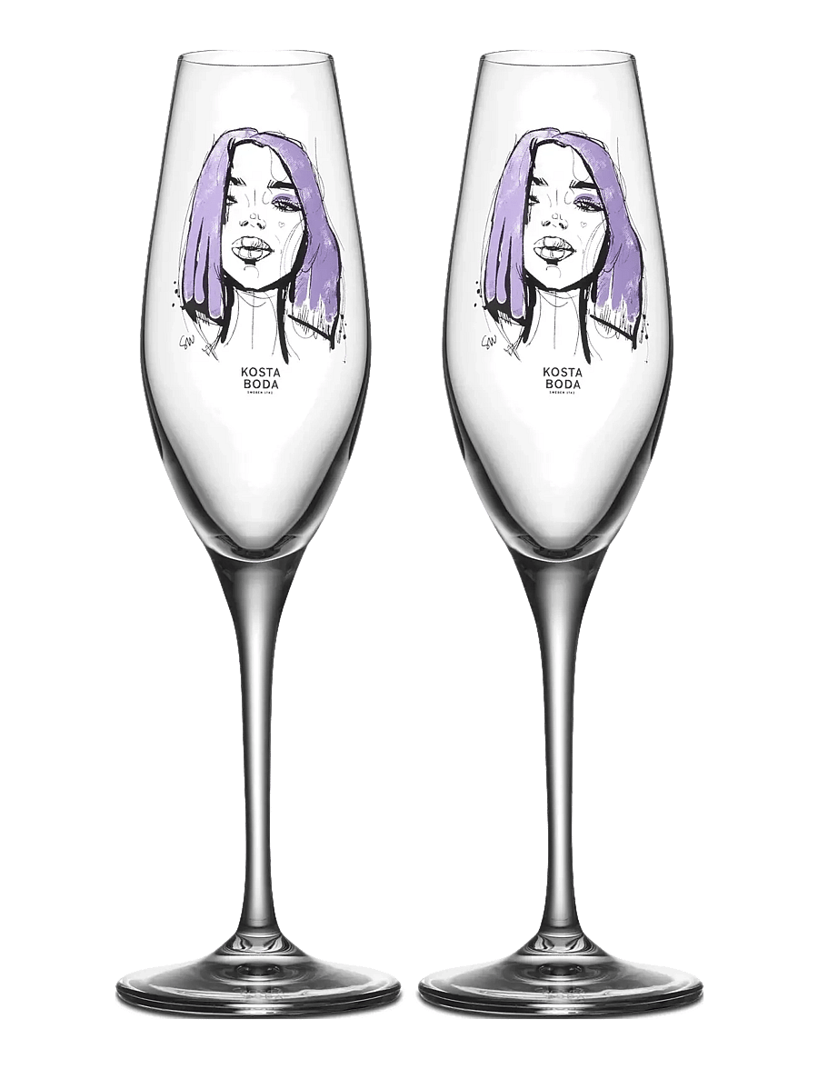 Kosta Boda - ALL ABOUT YOU FOREVER MINE CHAMPAGNE 2-PACK 23CL - Šampano taurės - purple - 1
