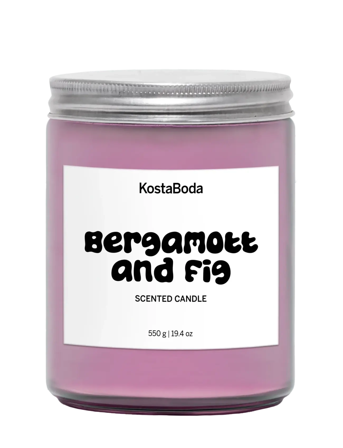 Kosta Boda Mind Doftljus 550Gr Bergamott & Fig, Lysestage, Sølv, Str: 10.2