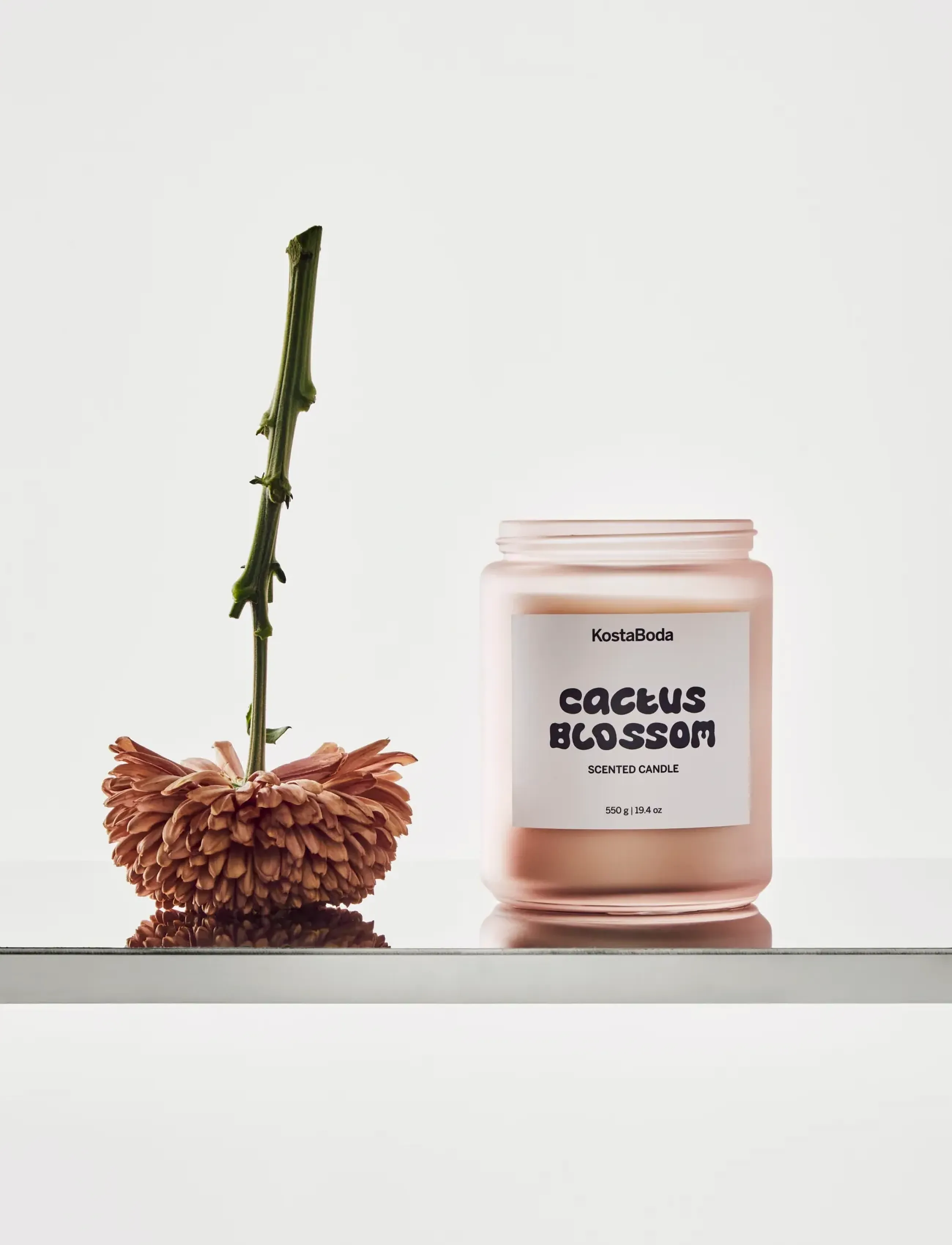Kosta Boda Mind Doftljus 550Gr Cactus Blossom, 10.2, Home, Silber - Scented Candles, Homeware