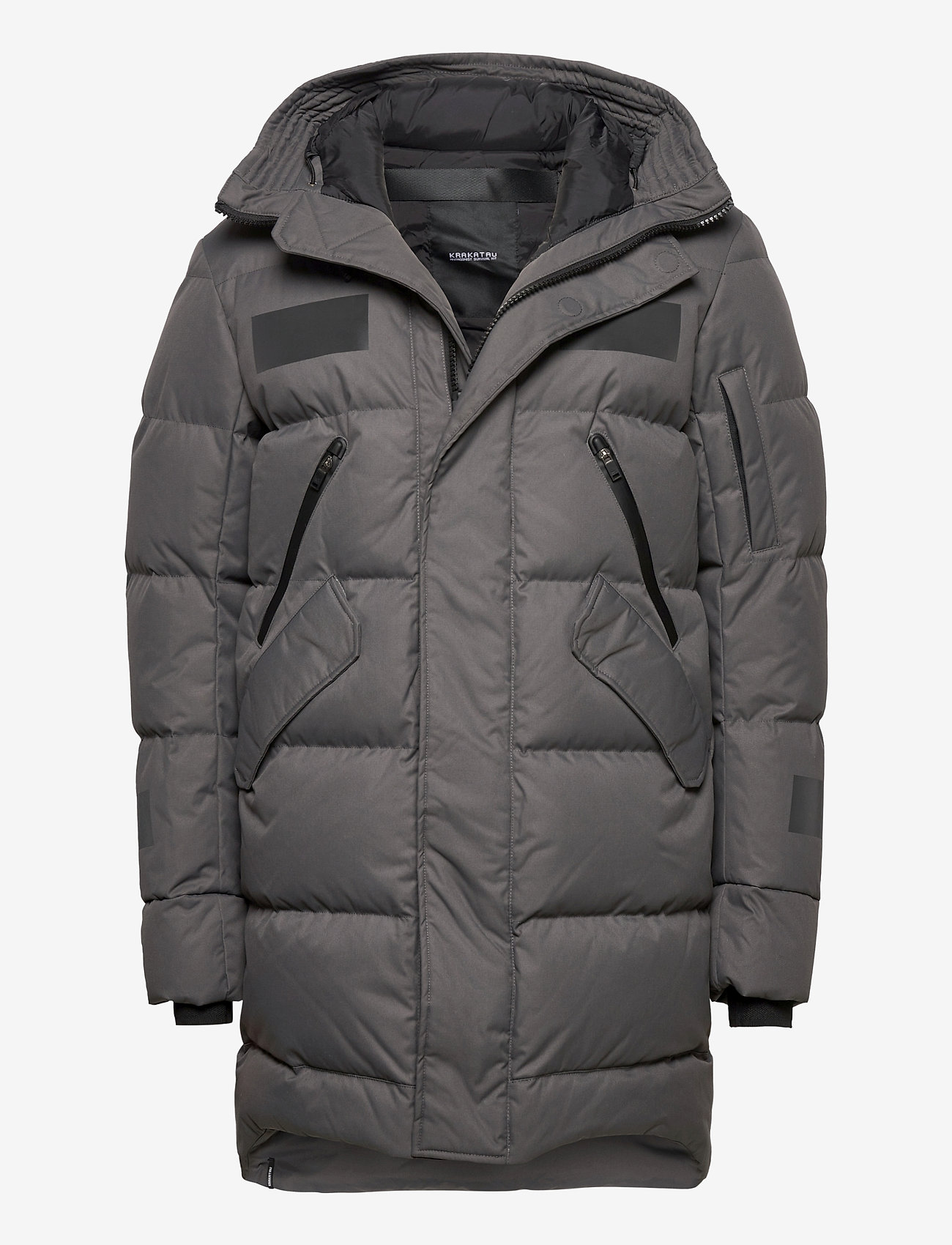 Krakatau - Long Down Jacket - grey - 0