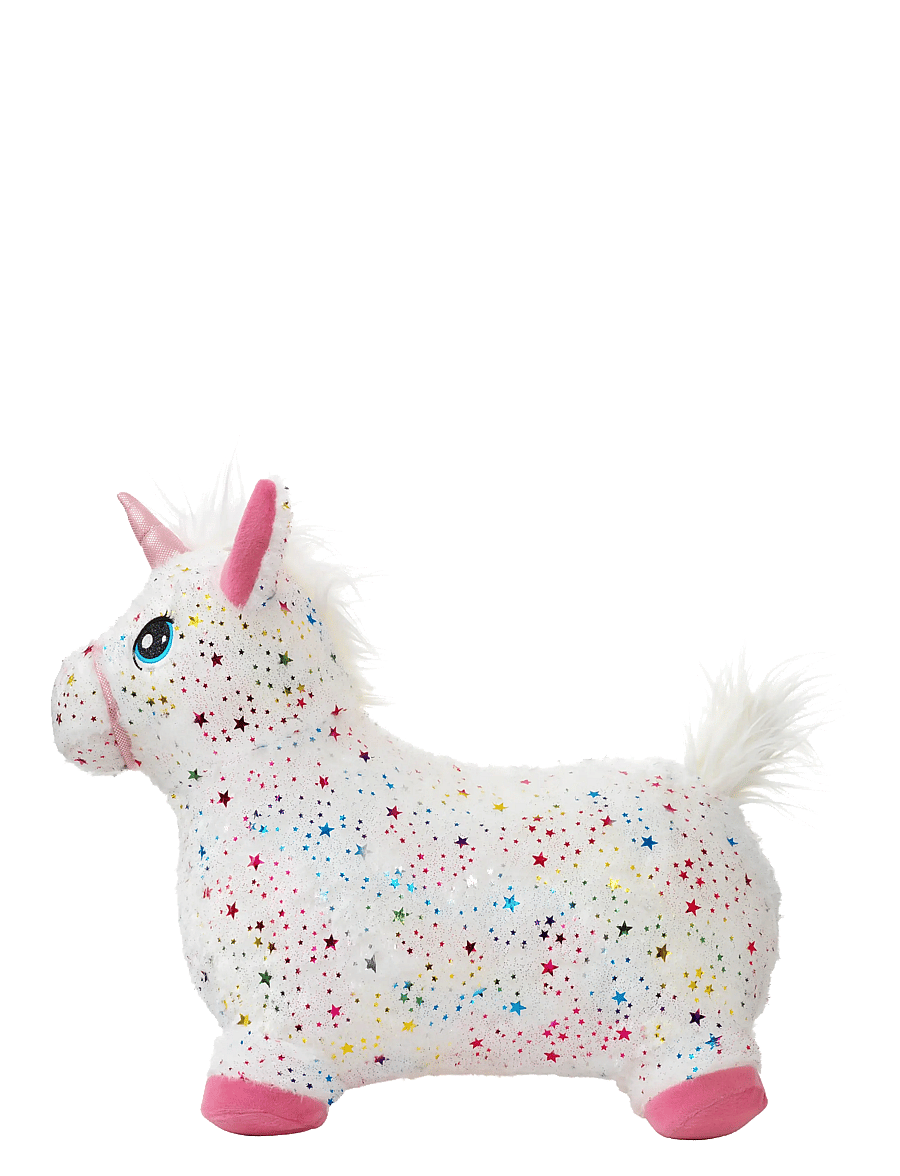 KREA - KREA Hop And Bounce Plush Unicorn w white hair - gåbilar - multi - 1