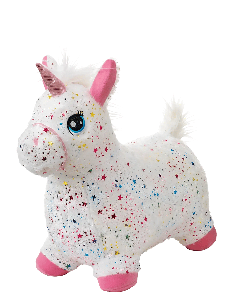 KREA - KREA Hop And Bounce Plush Unicorn w white hair - gåbilar - multi - 2